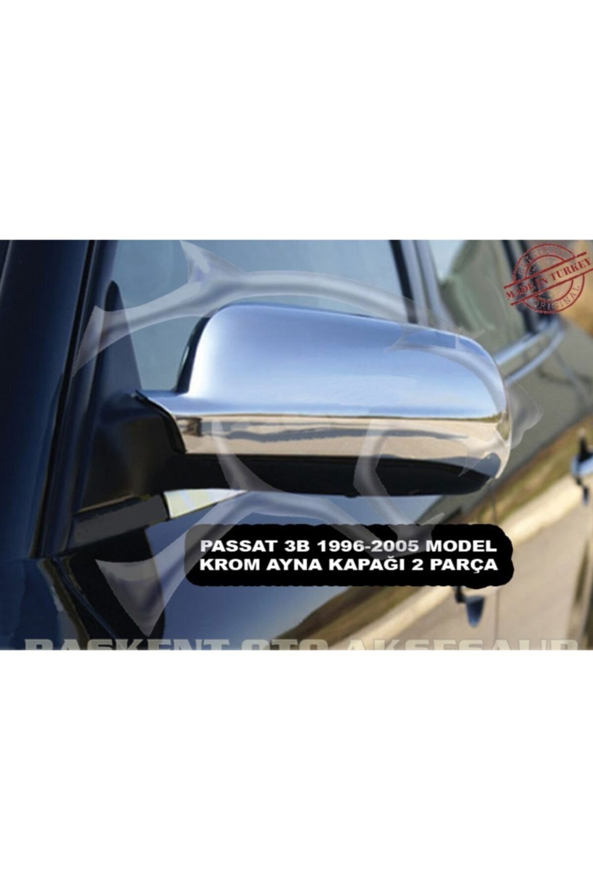 Başkent Oto Dizayn Volkswagen Passat 3b/b5 Krom Ayna Kapağı 2 Parça 1996-2005 P. Çelik