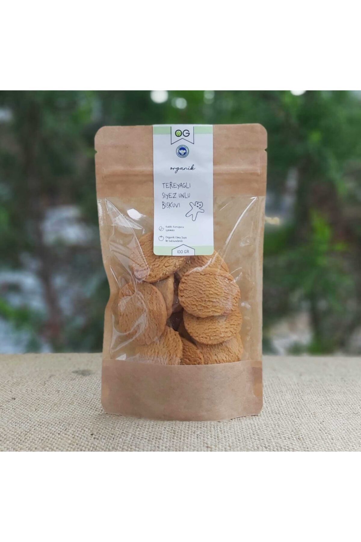 OG natural Organik Tereyağlı Siyez Unlu Bisküvi 100 gr