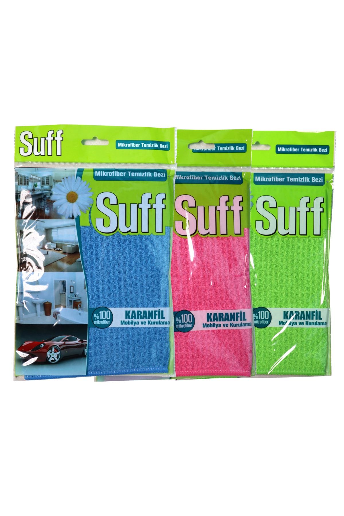 Suff Mikrofiber Genel Temizlik Bezi (40x30cm - Karanfil)