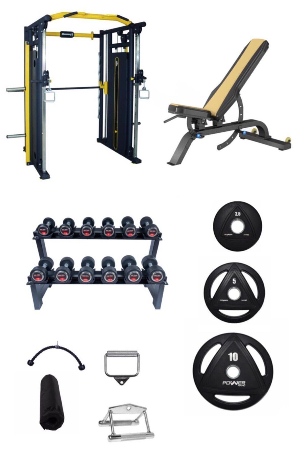 MaxTech Evdespor Set6 Dapsmith Ayarlı Sehpa 2,5-15kg Dambıl Stand 65kg Plaka Aparat