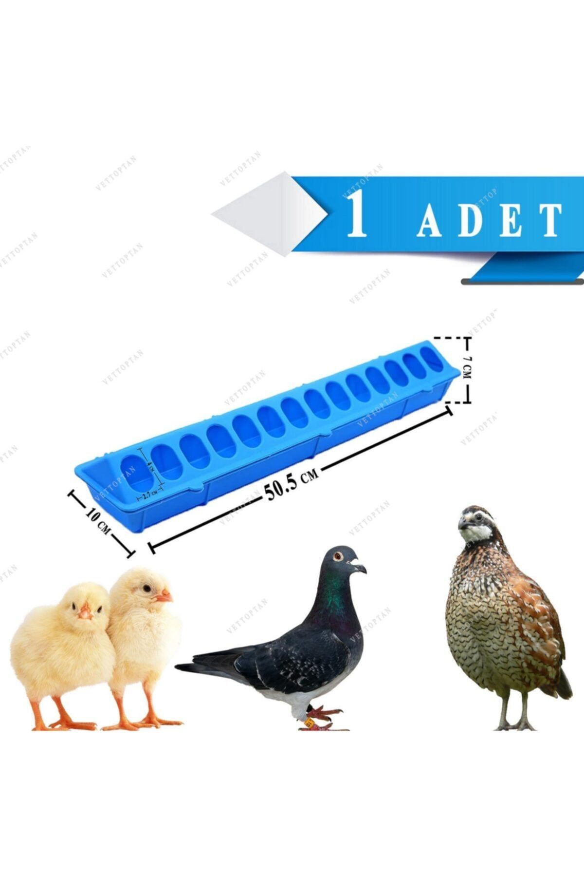 Endiket Civciv Bıldırcın Yemlik Keklik Tavuk Yemliği 50 Cm 1 Adet Plastik Sülün Hindi Ördek Kaz Yavruları