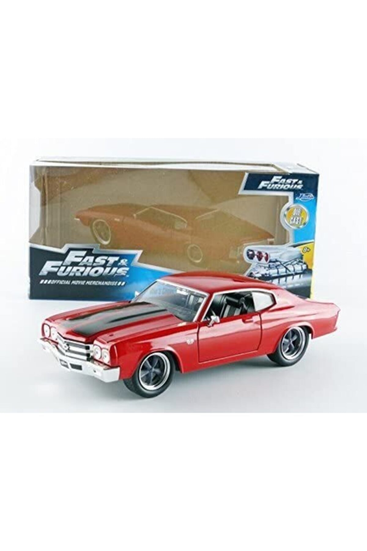 Fast & Full Fast & Furious Dom Chevy Chevelle Ss 1-24 Metal Model Araba Hızlı Ve Öfkeli Orjinal Die Cast