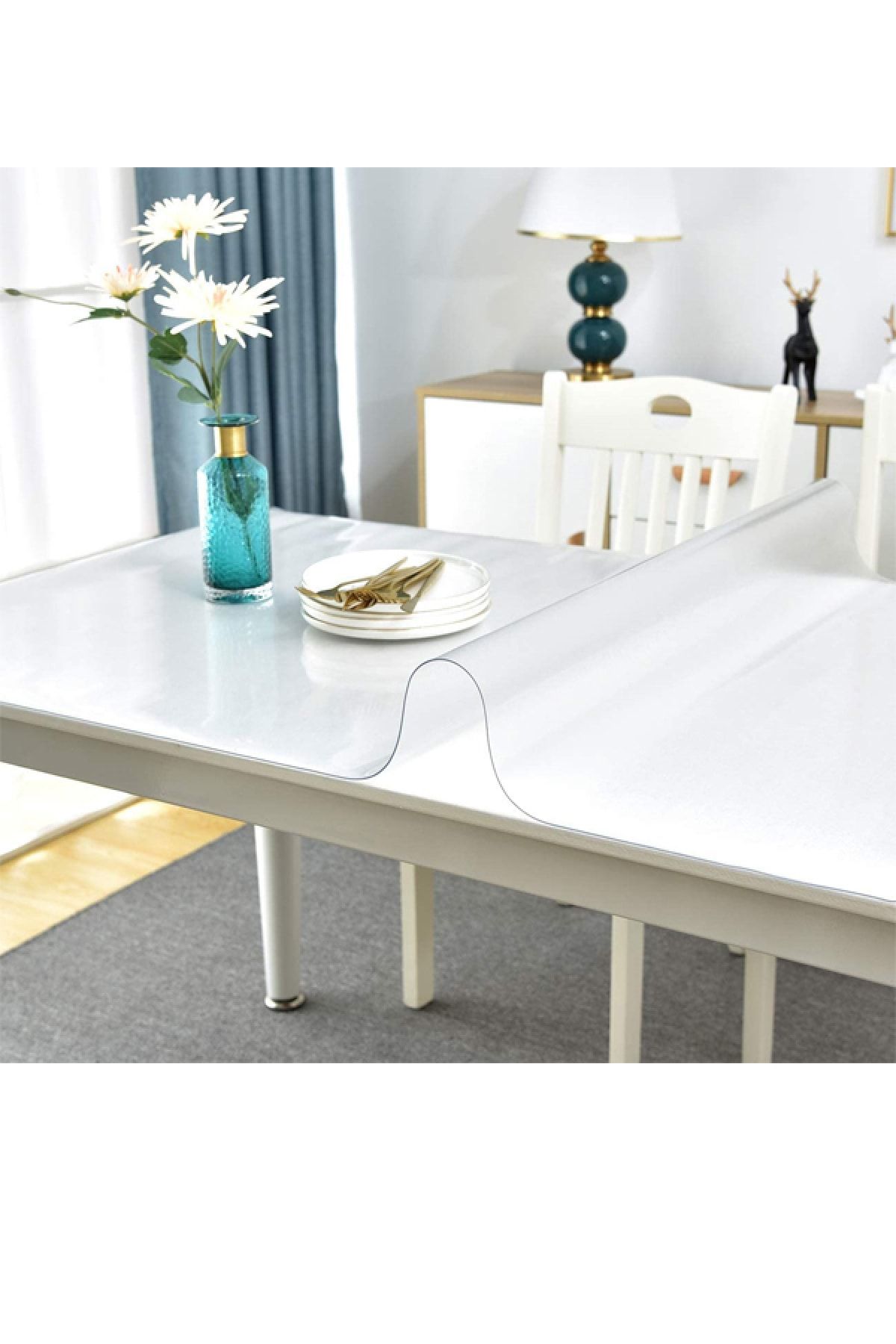 prepack seffaf kalin pvc kaymaz masa ortusu 1 7mm 70x120 cm fiyati yorumlari trendyol