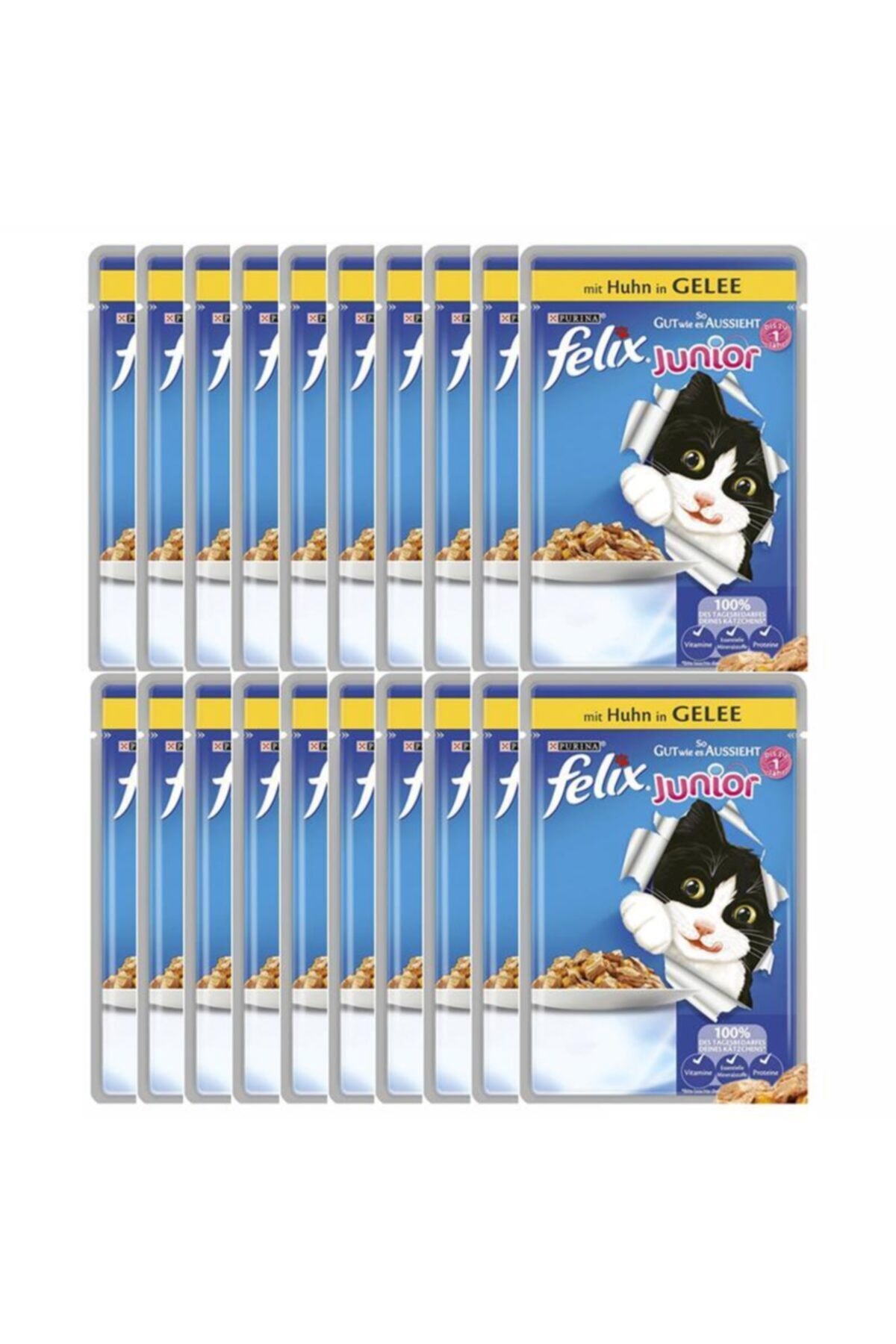 Purina Felix Felix Junior Tavuklu Yavru Kedi Konservesi 100 gr X 12 Adet