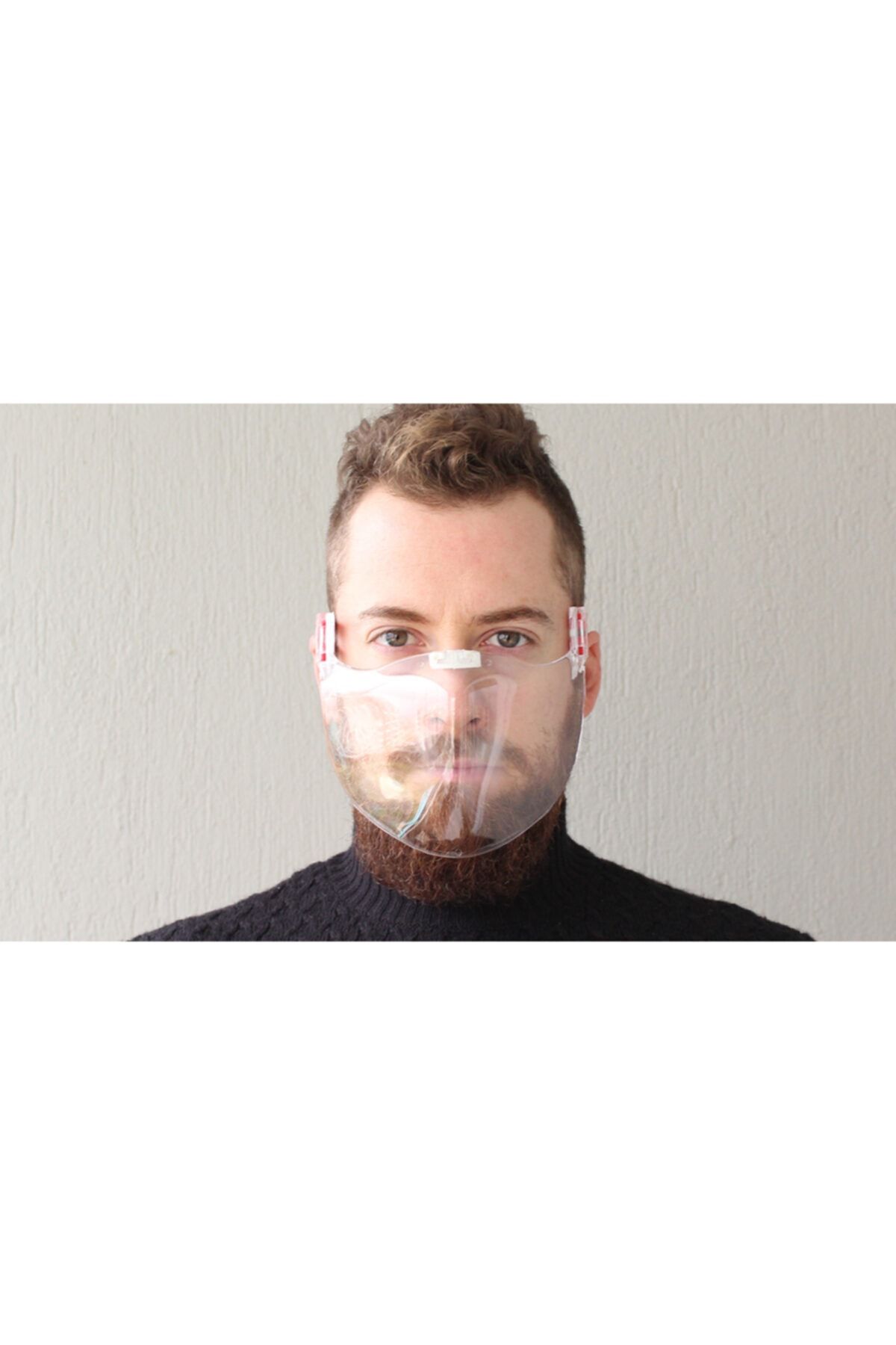 plantamila Plastik Şeffaf Koruyucu Maske -sarıçerçeve- X5 Adet