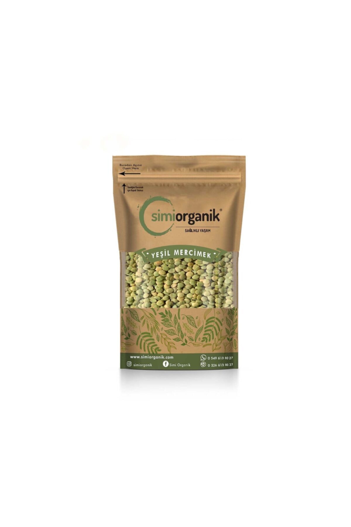 Simiorganik 1. Sınıf Yeşil Mercimek 500 gr.