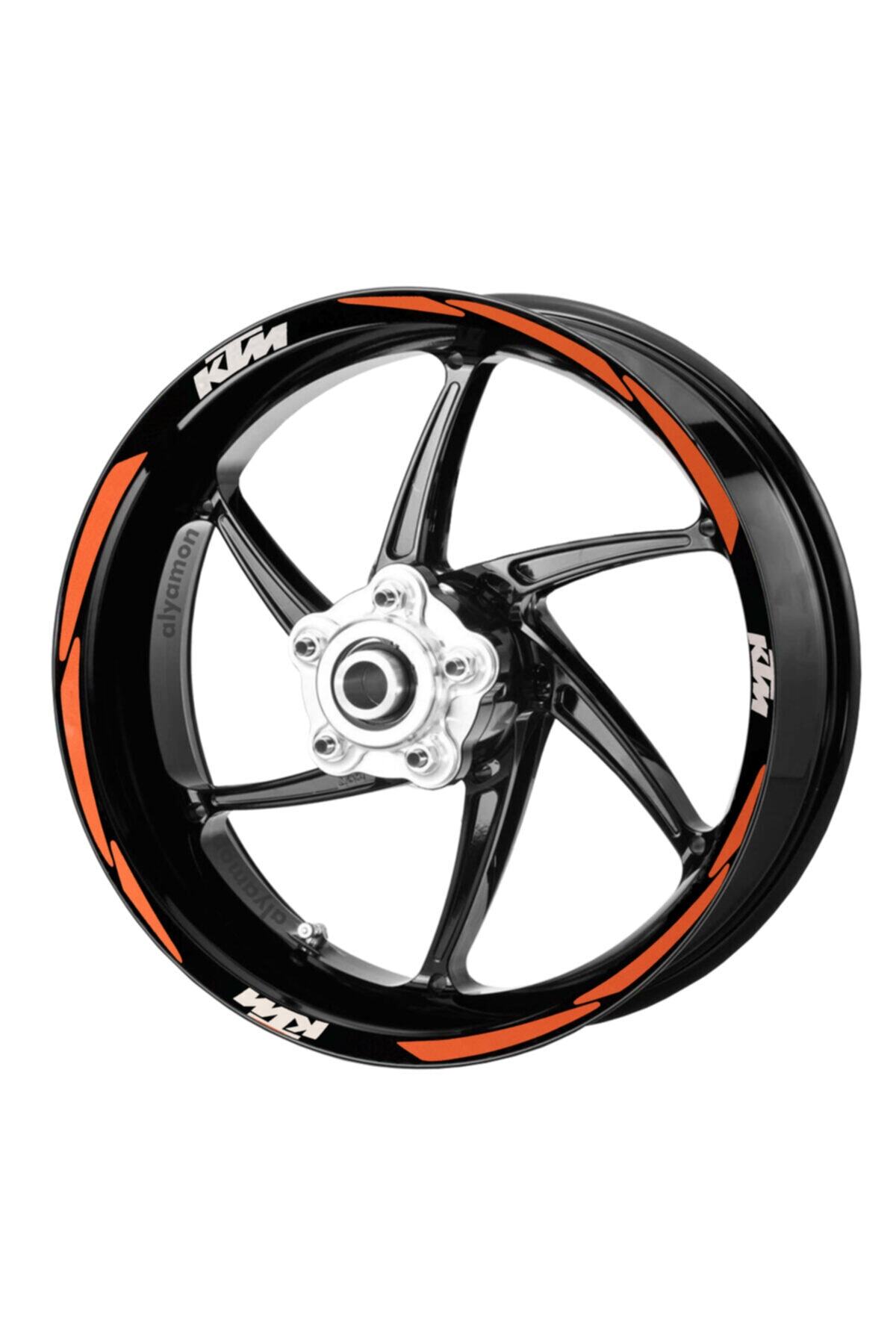 Deeb Ktm Jant Şeridi Reflektif Turuncu Beyaz Model S