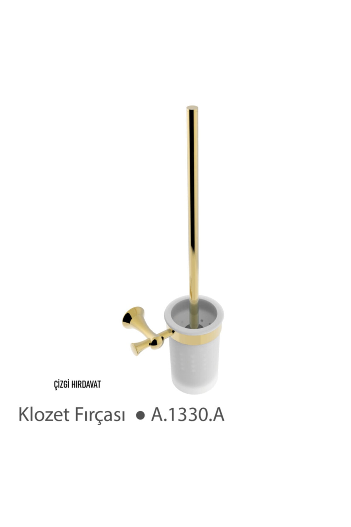 Duxxa Art Deluxe Serisi Altın Klozet Fırçalık Cam A.1330.a