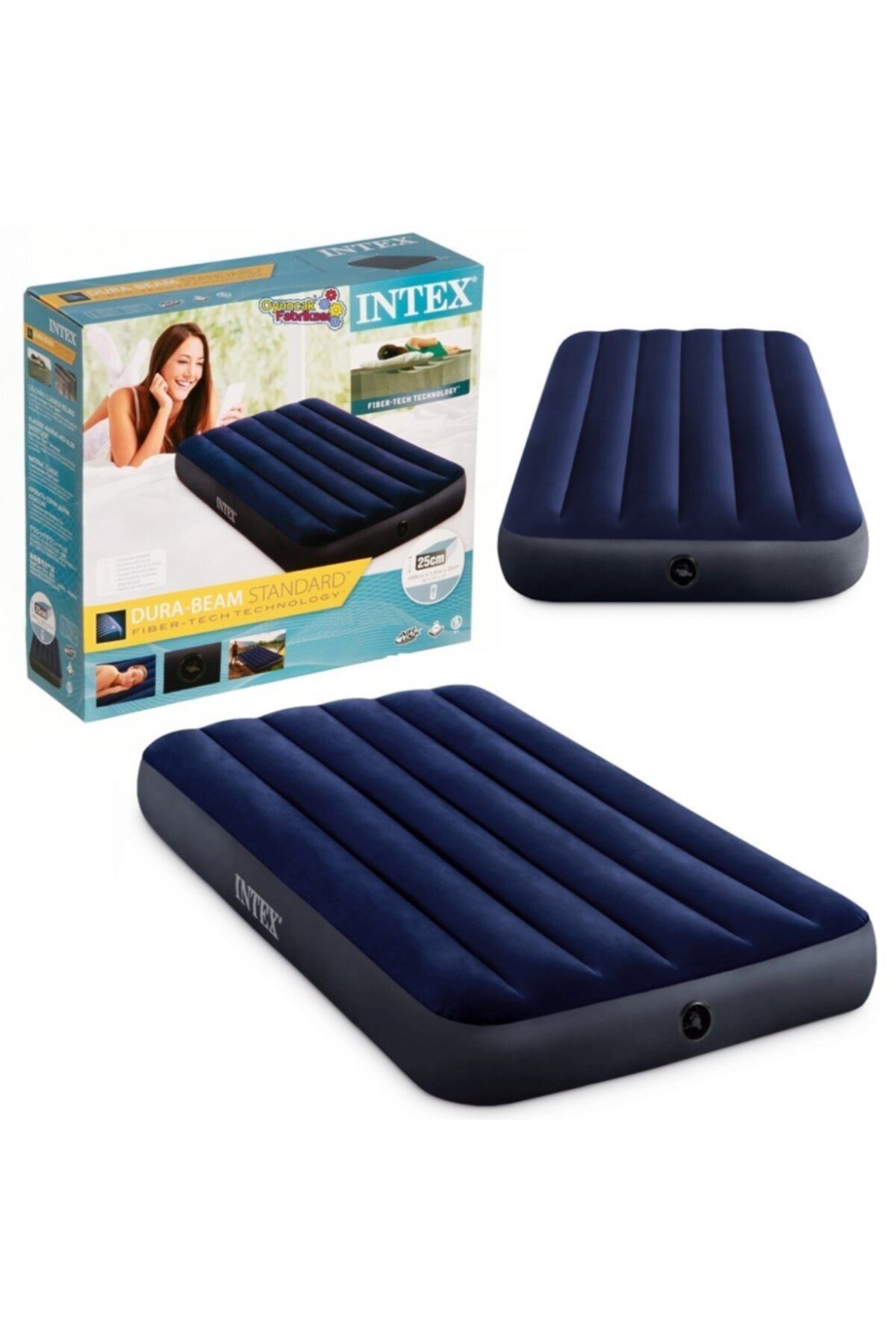 Intex Fiber-tech Klasik Tek Kişilik Şişme Yatak 99x191x25 Cm