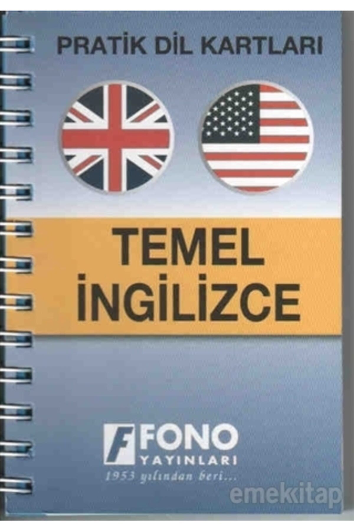 Fono Yayınları Pratik Dil Kartı Temel Ingilizce Sözcükler