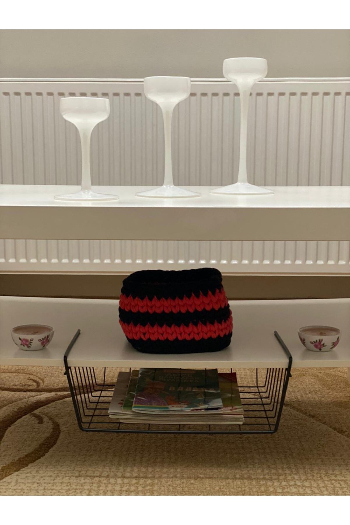 sevince home Siyah Mutfak Rafı
