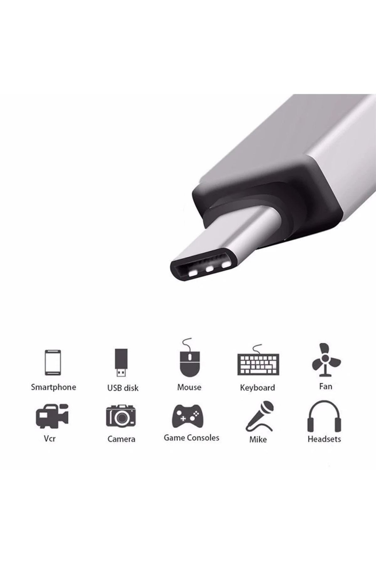 1araba1ev Xiaomi Redmi Note 9 Pro Cep Telefonu Type-c Otg Dönüştürücü Usb Çevirici