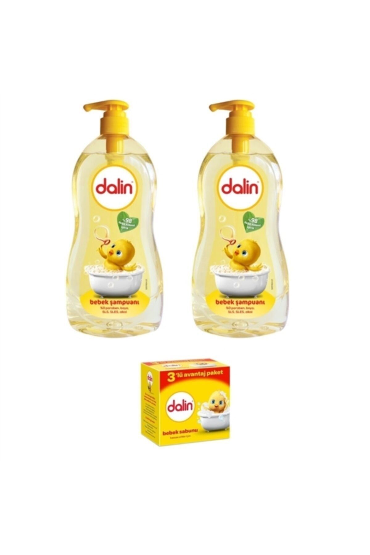 Dalin Bebek Şampuanı Klasik 700 ml (2'li) + Bebek Sabunu Hassas Ciltler Için 3'lü