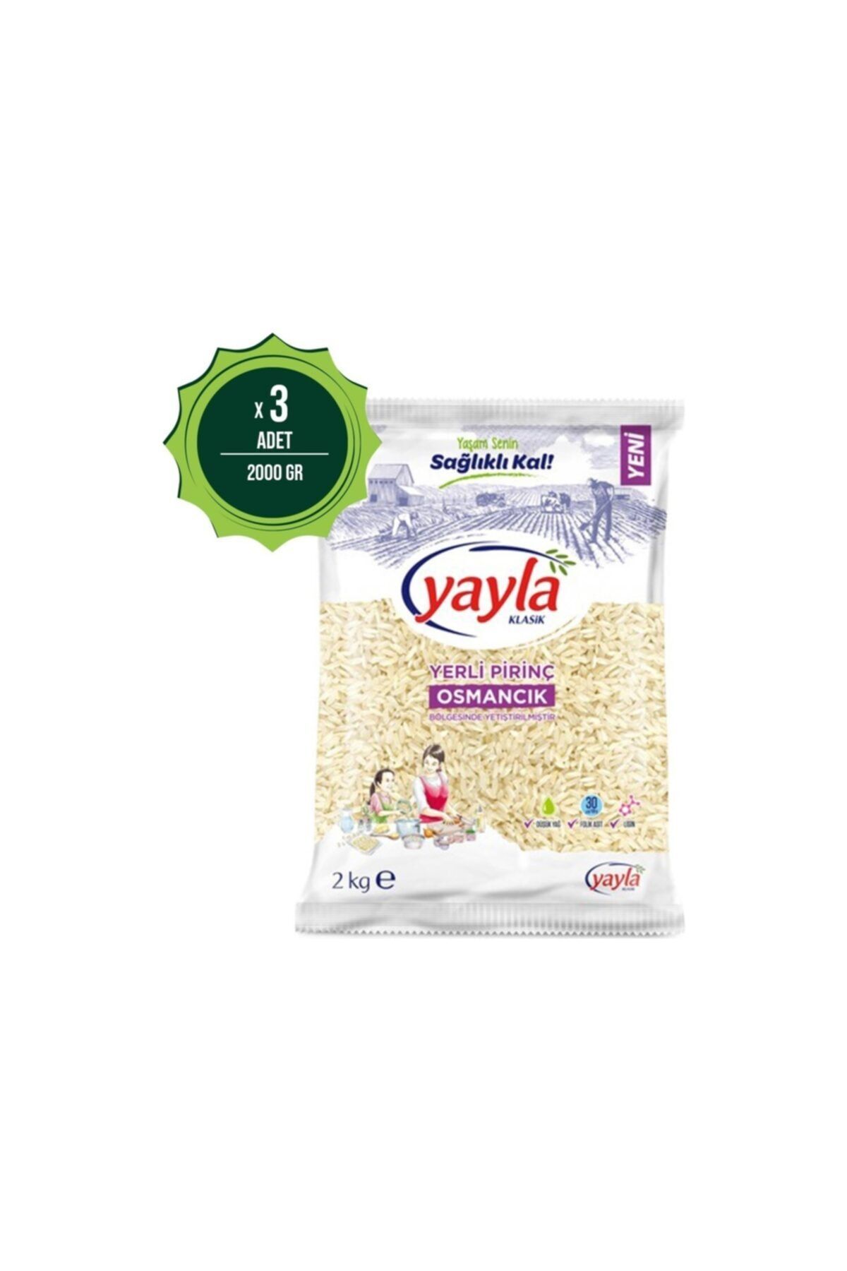 Yayla Bakliyat Yayla Osmancık Prinç 2 Kg X 3 Adet