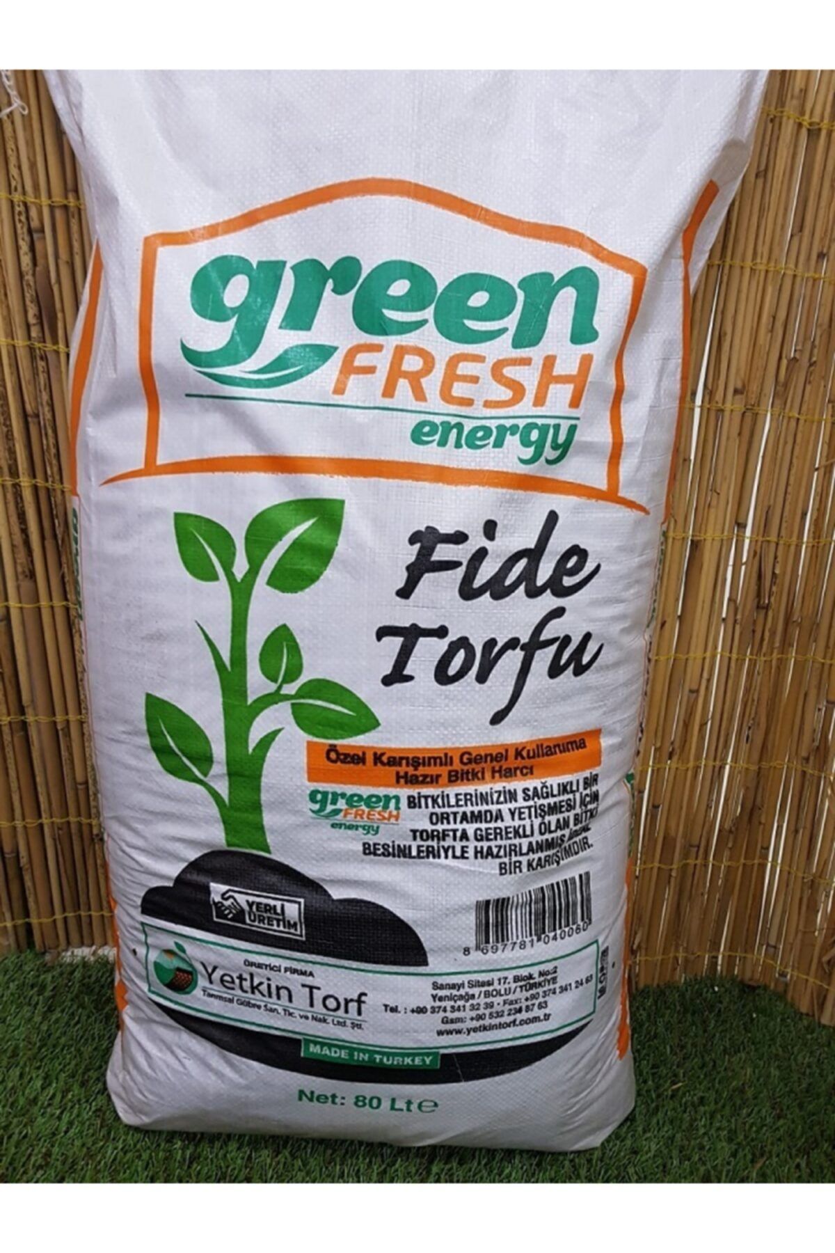 green fresh Torf Saksı Toprağı 2 Adet 80 lt