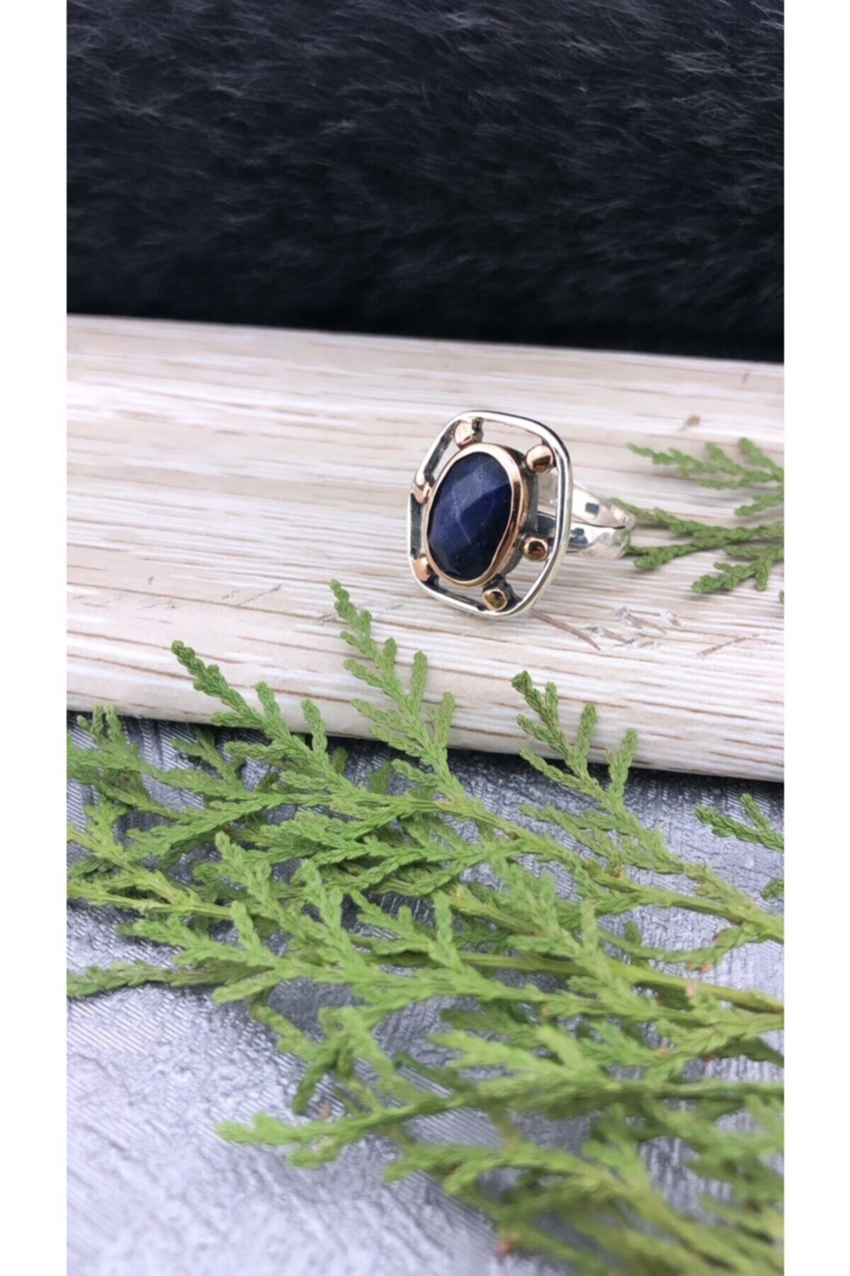 Joel Jewelry El Yapımı Safir Taşlı Özel Tasarım Gümüş Yüzük