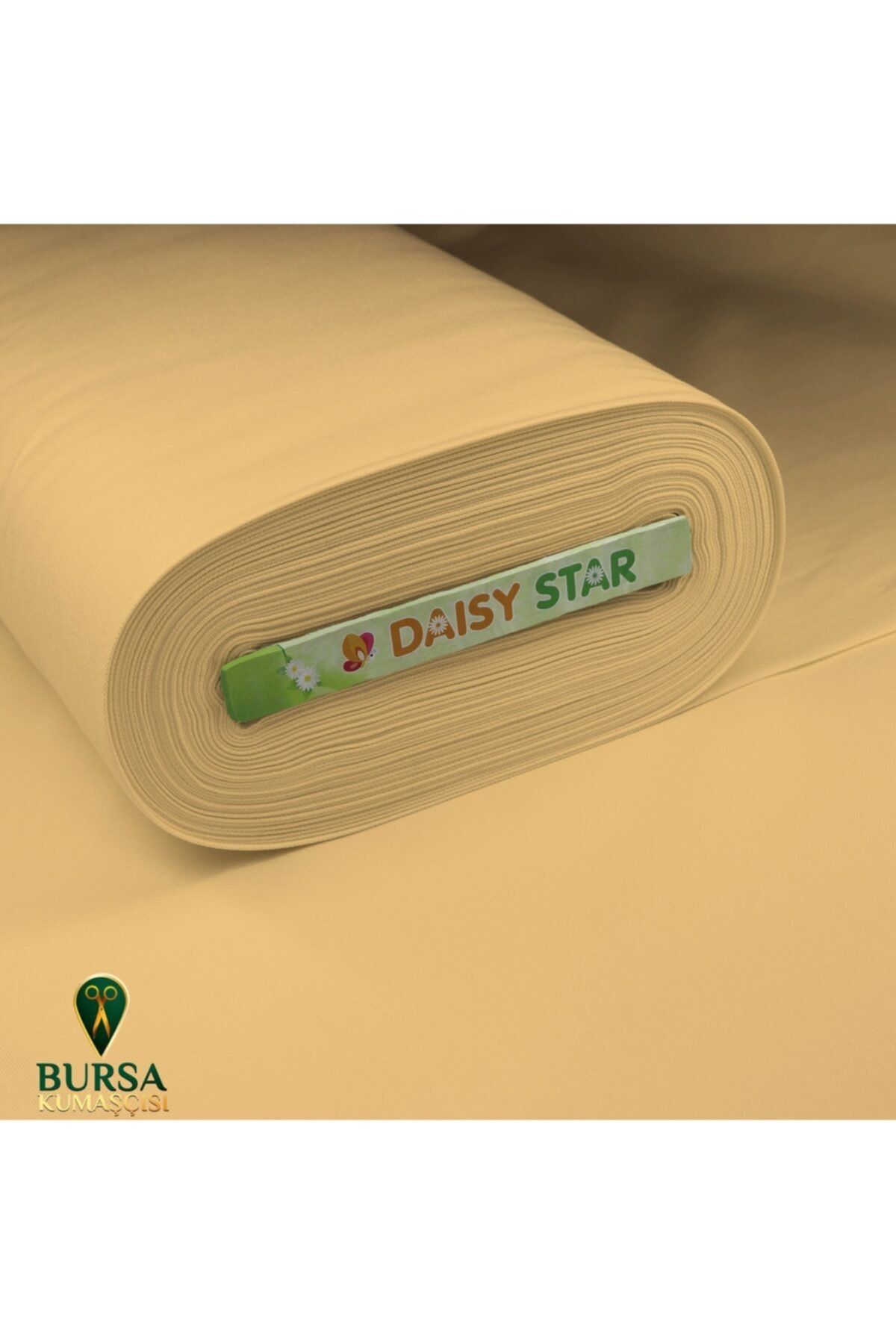 Bursa Kumaşçısı Duck Keten Kumaş Düz Renkler Sarı