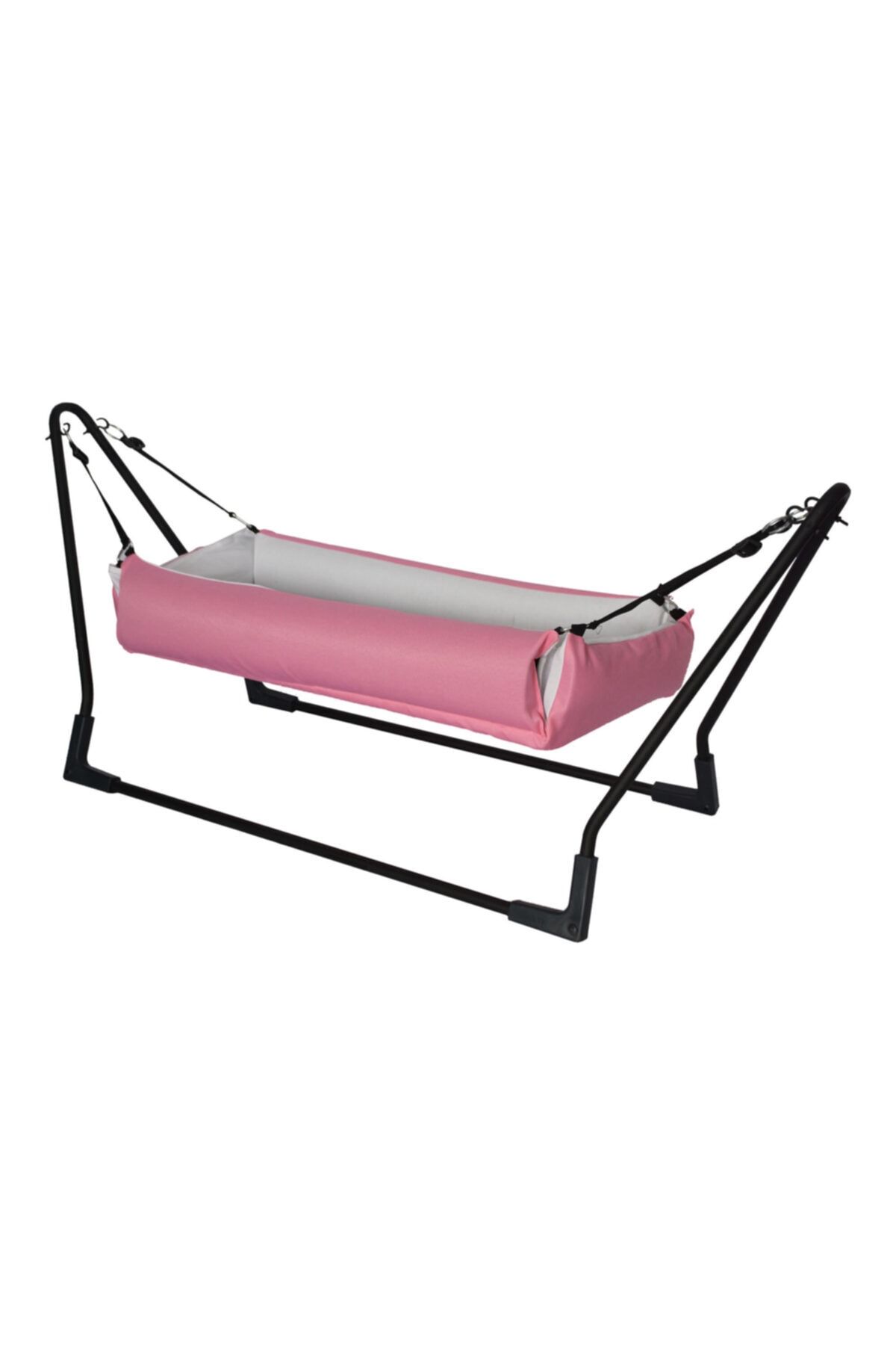 Bila Baby Pembe Renk Tüllü Portatif Bebek Hamağı Sepet Beşik Yatak