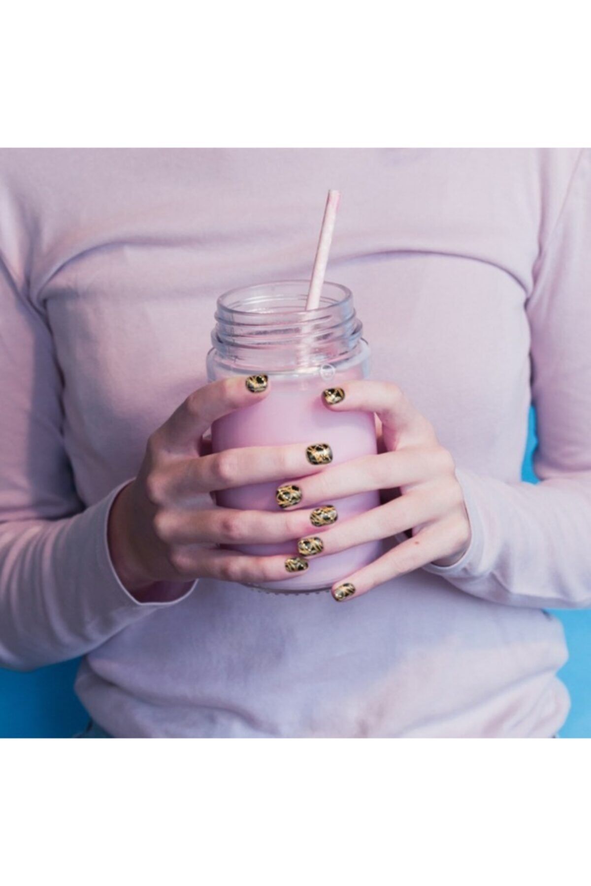 Artikel Siyah İnciler -2 Tırnak Dövmesi,Tırnak Tattoo,Nail Art ,Tırnak Sticker