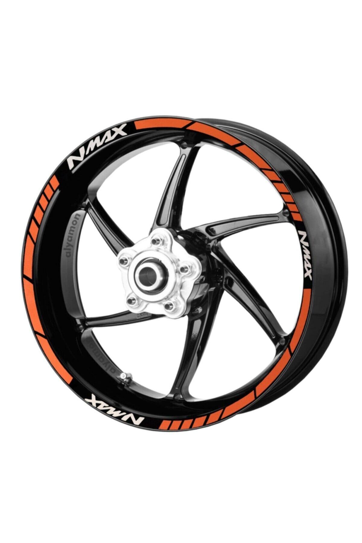 Deeb Yamaha N-max Jant Şeridi Turuncu Beyaz Model X