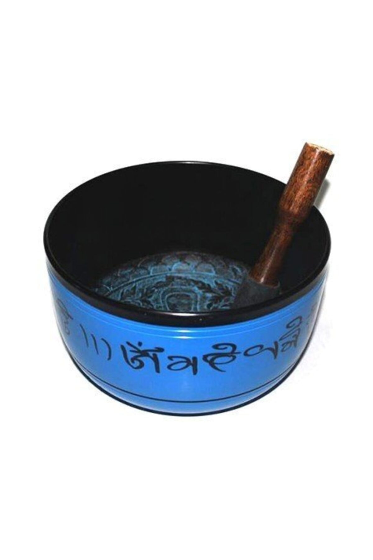 A&A Store Tibet Kase Meditasyon Çanı Mavi Buddha Işlemeli