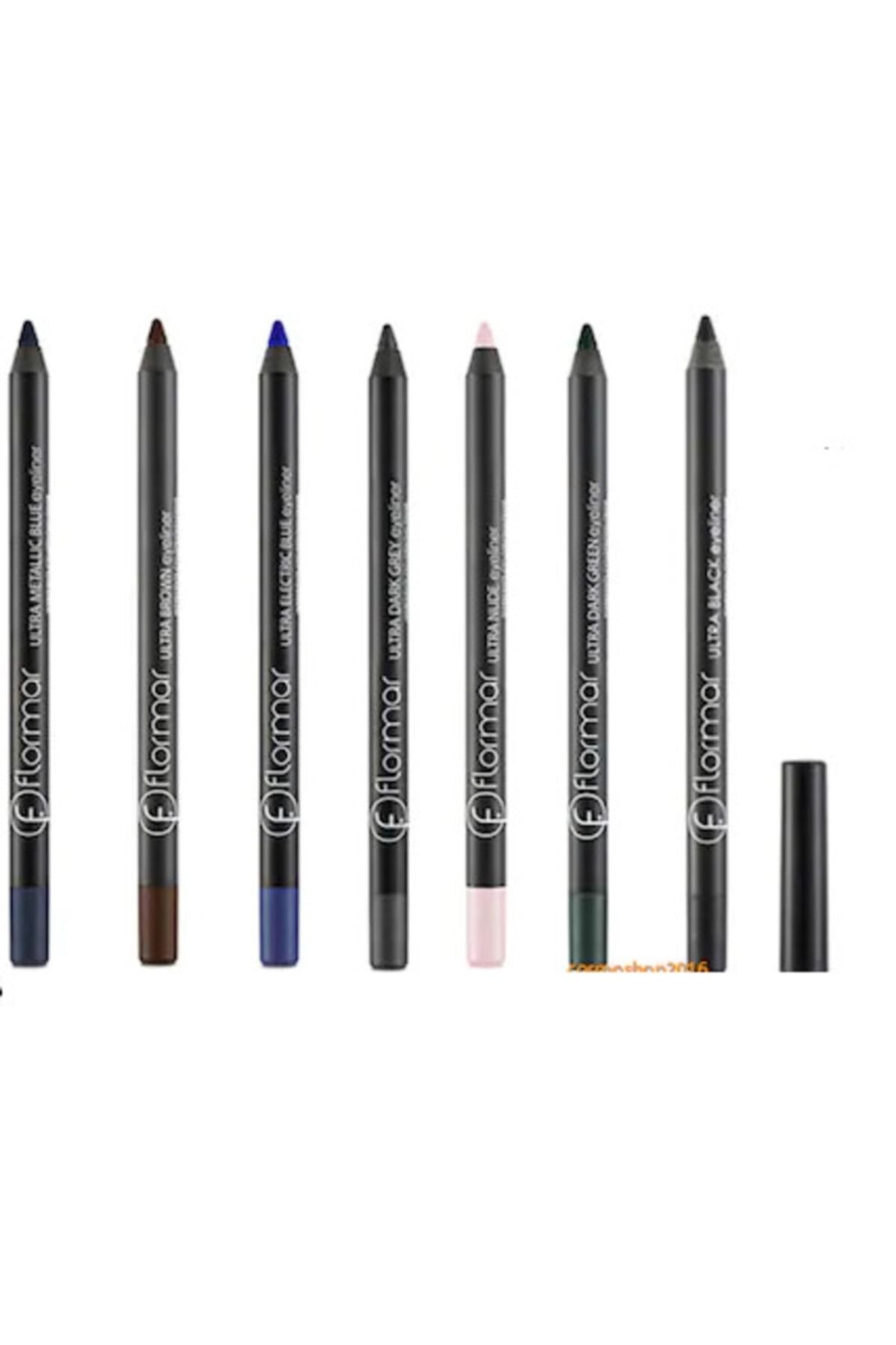 Flormar Ultra Black Eyeliner Göz Kalemi Yağlı Yumuşak Uçlu Kolay Sürüm Göz 7 Li Set