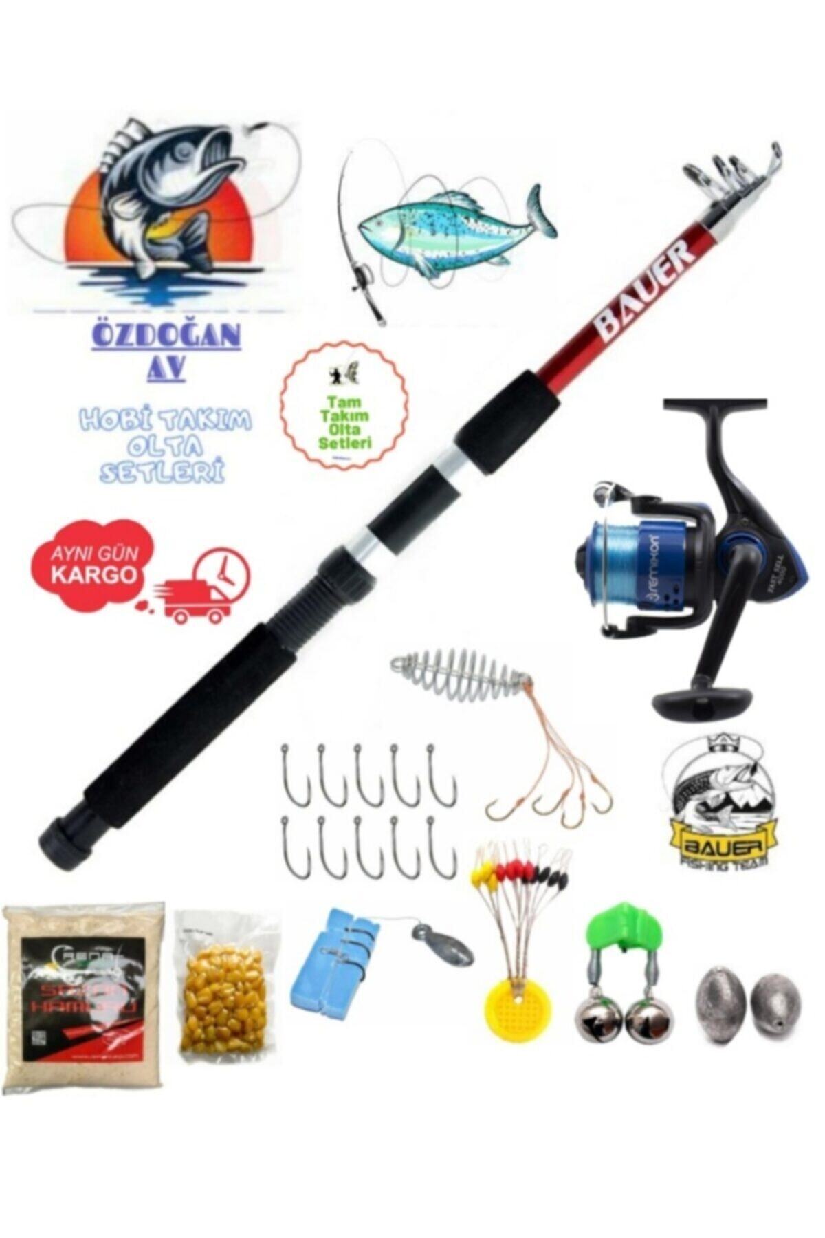 BAUER Pegasus 300 Cm & Remixon Fatsell 4000 Red Makina Takım Kıyı Olta Seti