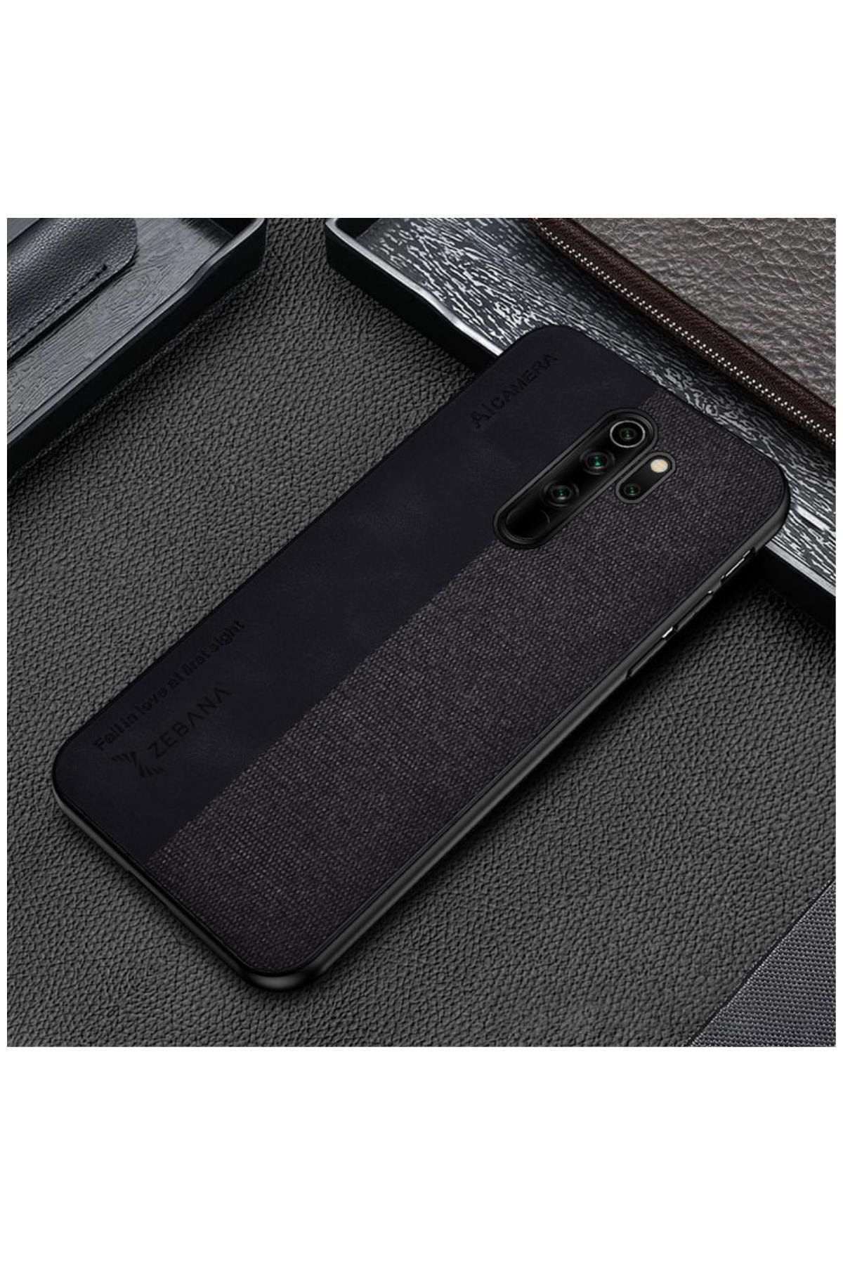 Dara Aksesuar Xiaomi Redmi Note 8 Pro Uyumlu Siyah Zebana Kombin Silikon Kılıf