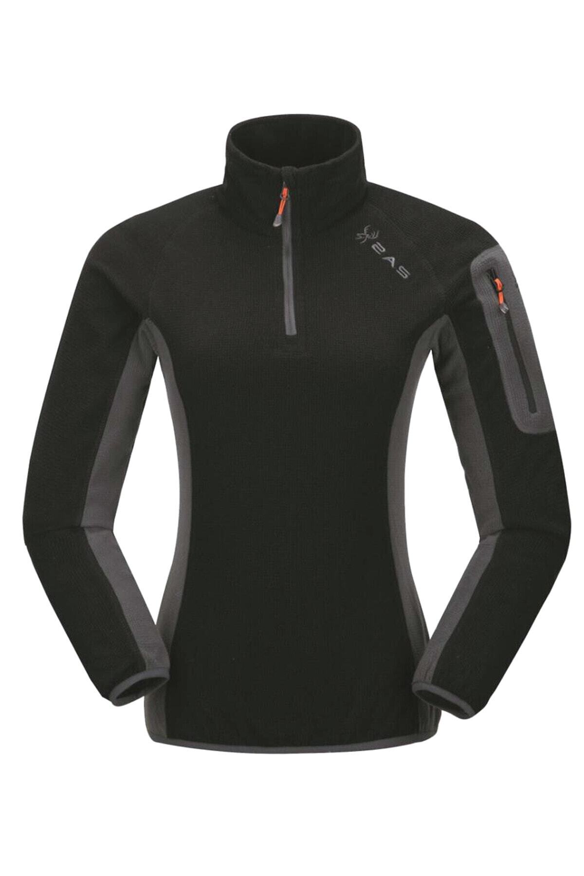 2AS Kadın Siyah Marsis 1/2 Zip  Polar