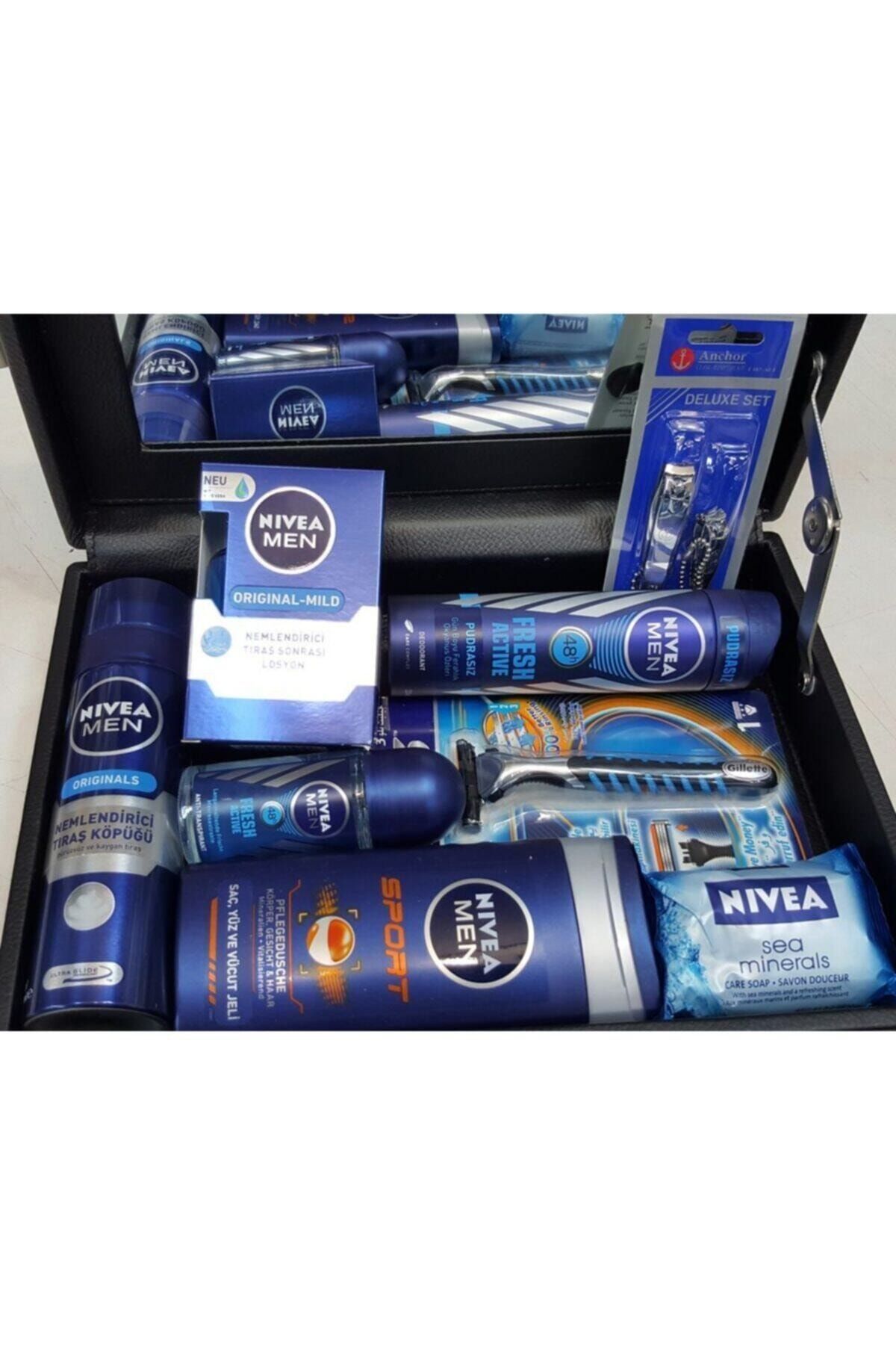 Nivea Traş Seti 8'li Deri Kutu Tırnak Seti Hediyeli