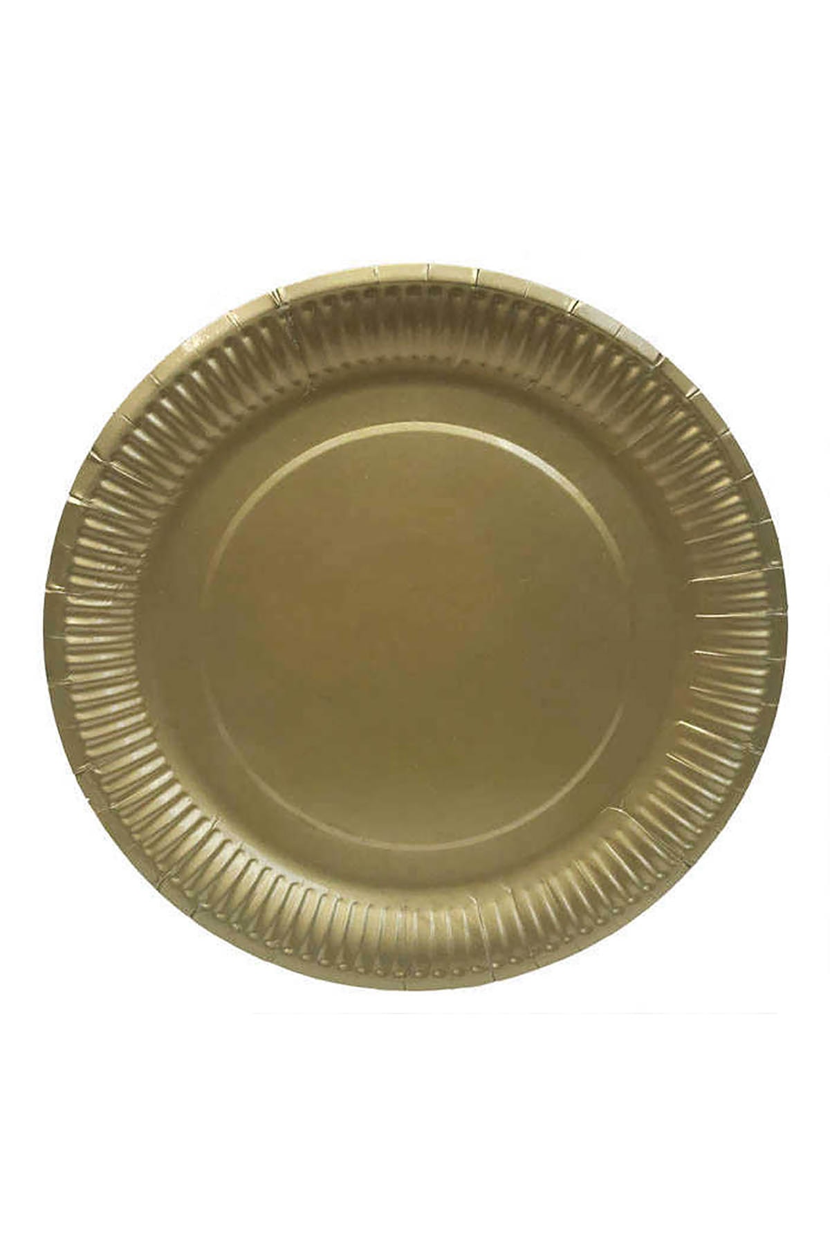 İndirim Mağazası Altın Renk Kağıt Tabak - 23x23cm 8 Adet