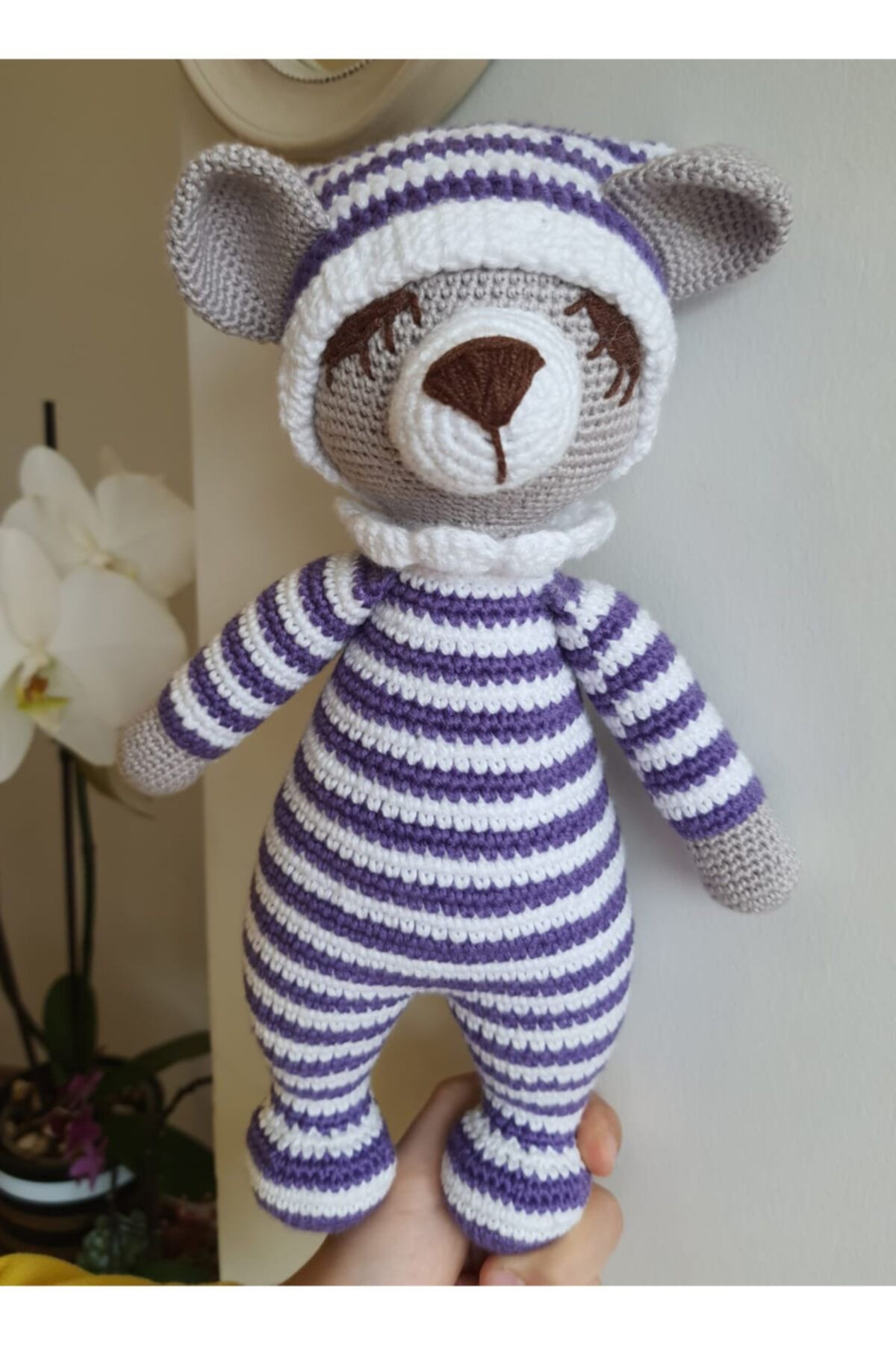 Mayneke Handcrafts Amigurumi Mor Uyku Arkadaşı