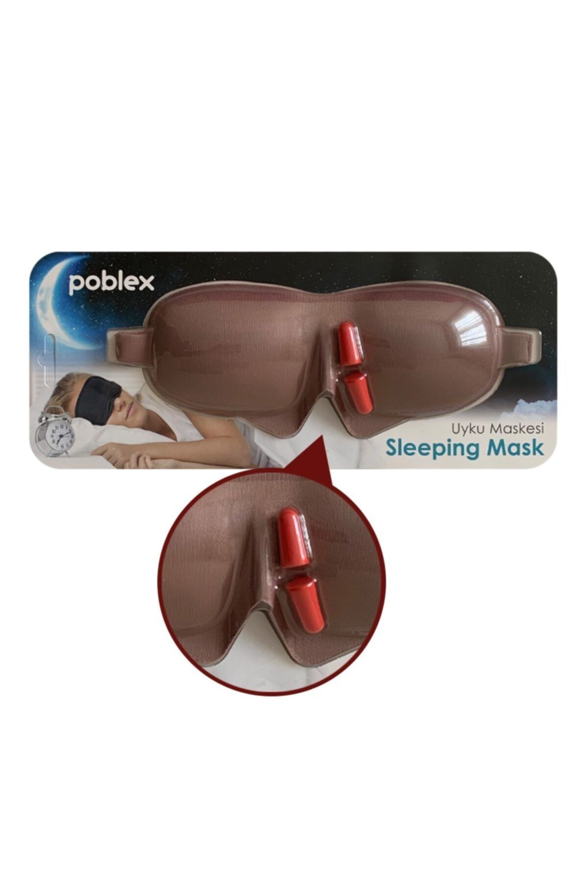 Poblex 3d Uyku Maskesi Kulak Tıkacı Hediyeli Yeni Tasarım