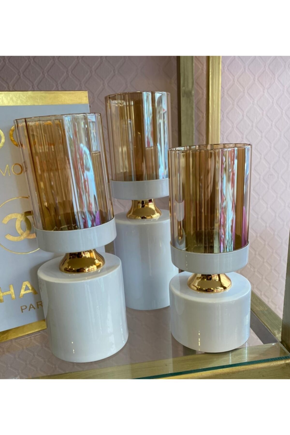 HOME DESIGN Üçlü Silindir Şamdan