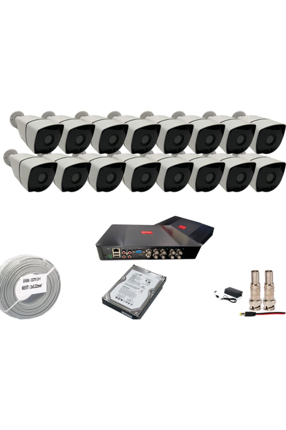 PROMISE 16 Kameralı Set 3mp 1080p Full Hd Metal Kasa Paket Sistem Harddisk Dahil