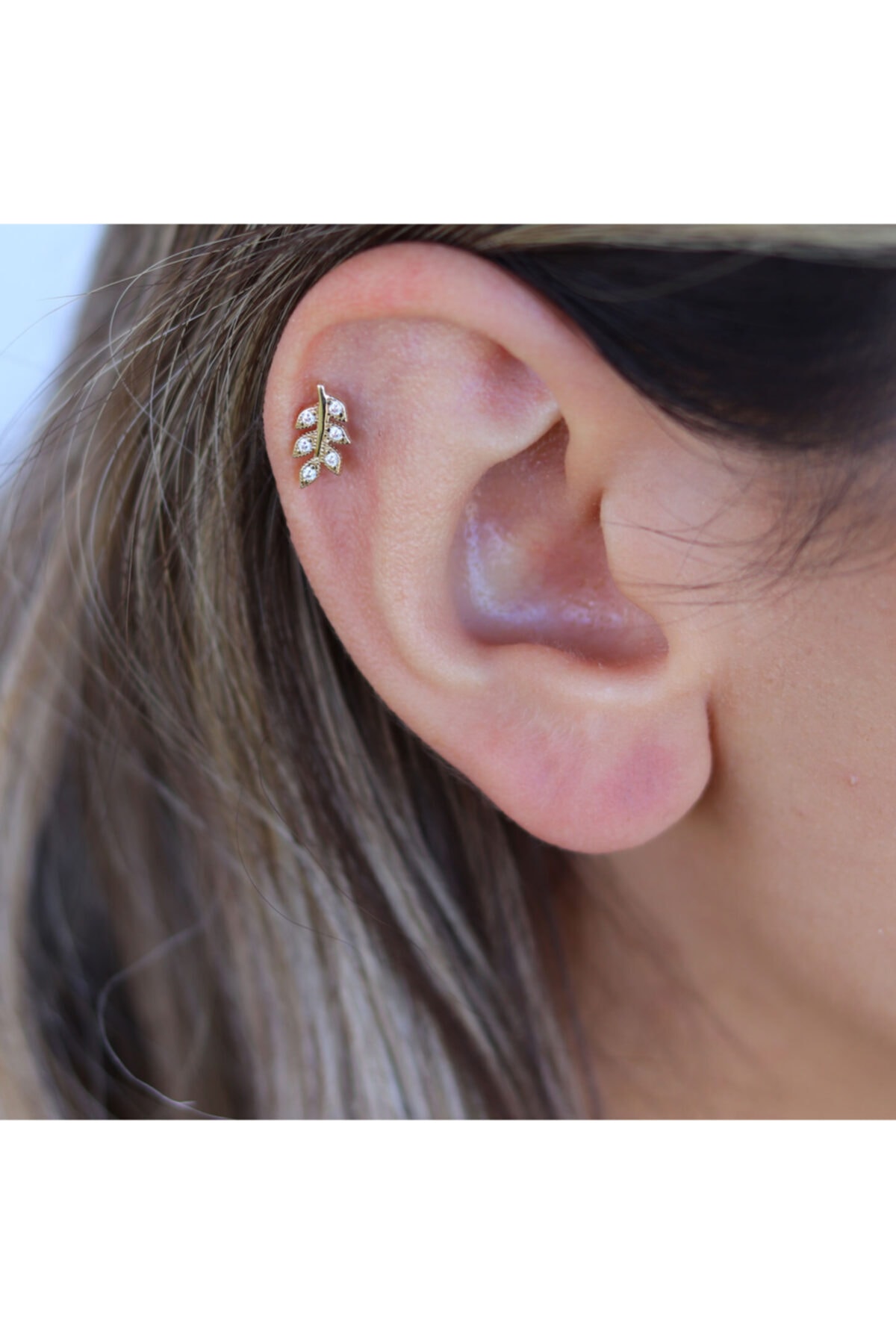 Değerli Kuyumculuk Yaprak Tragus Küpe