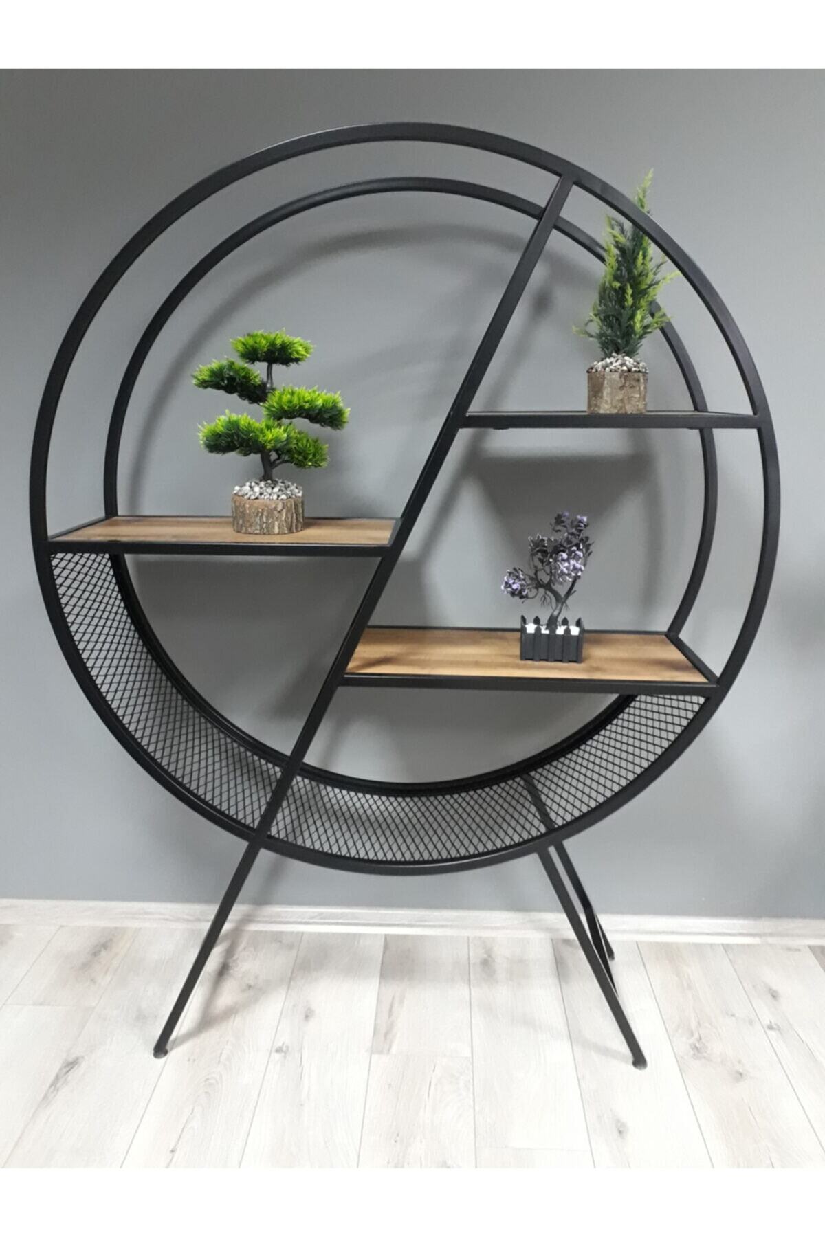 Vilife Dekoratif Yuvarlak Çiçeklik & Kitaplık 160 cm