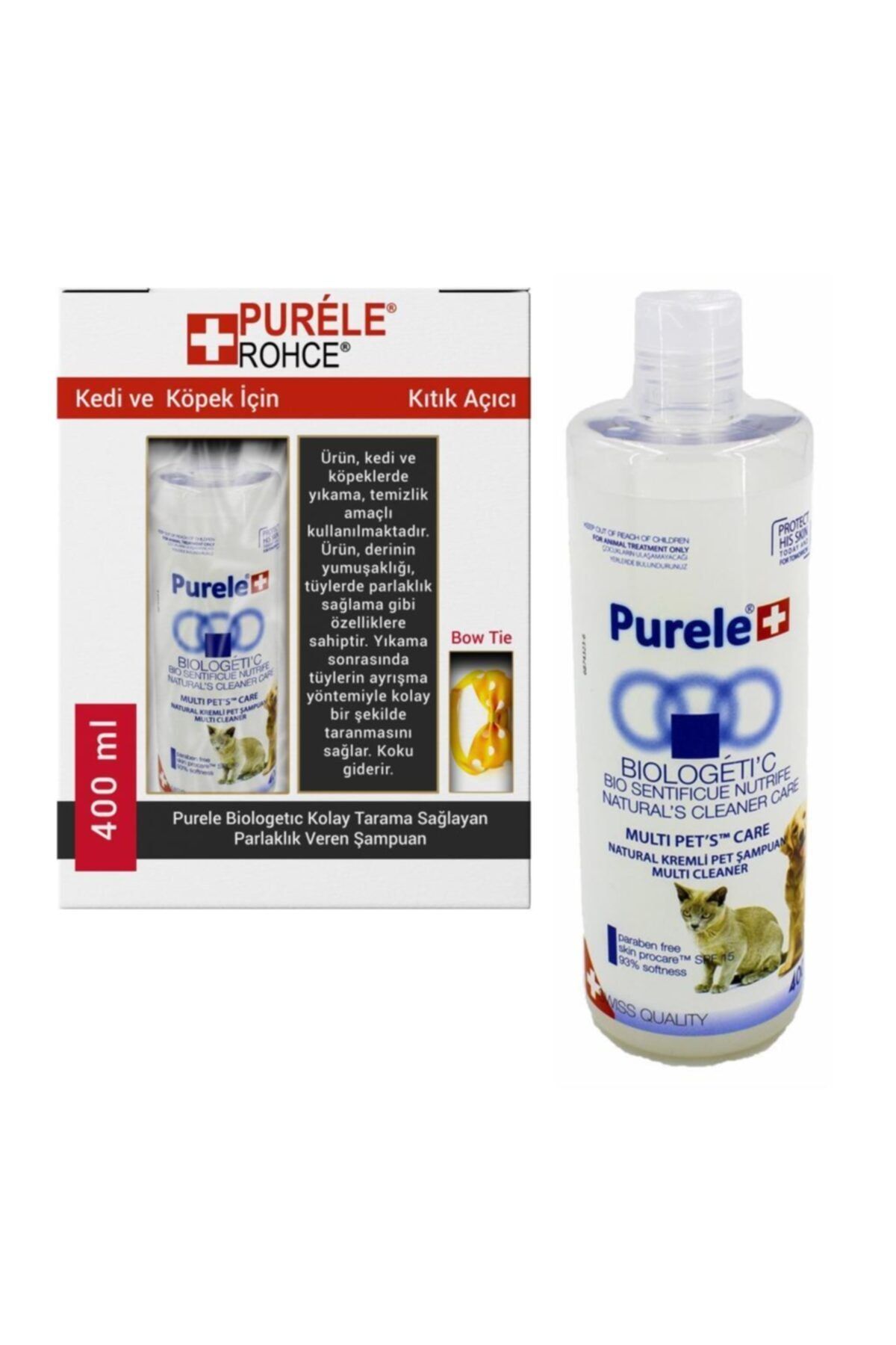 Purele Kolay Tarama Ve Kıtık Açıcı Kedi Ve Köpek Şampuanı 400 ml
