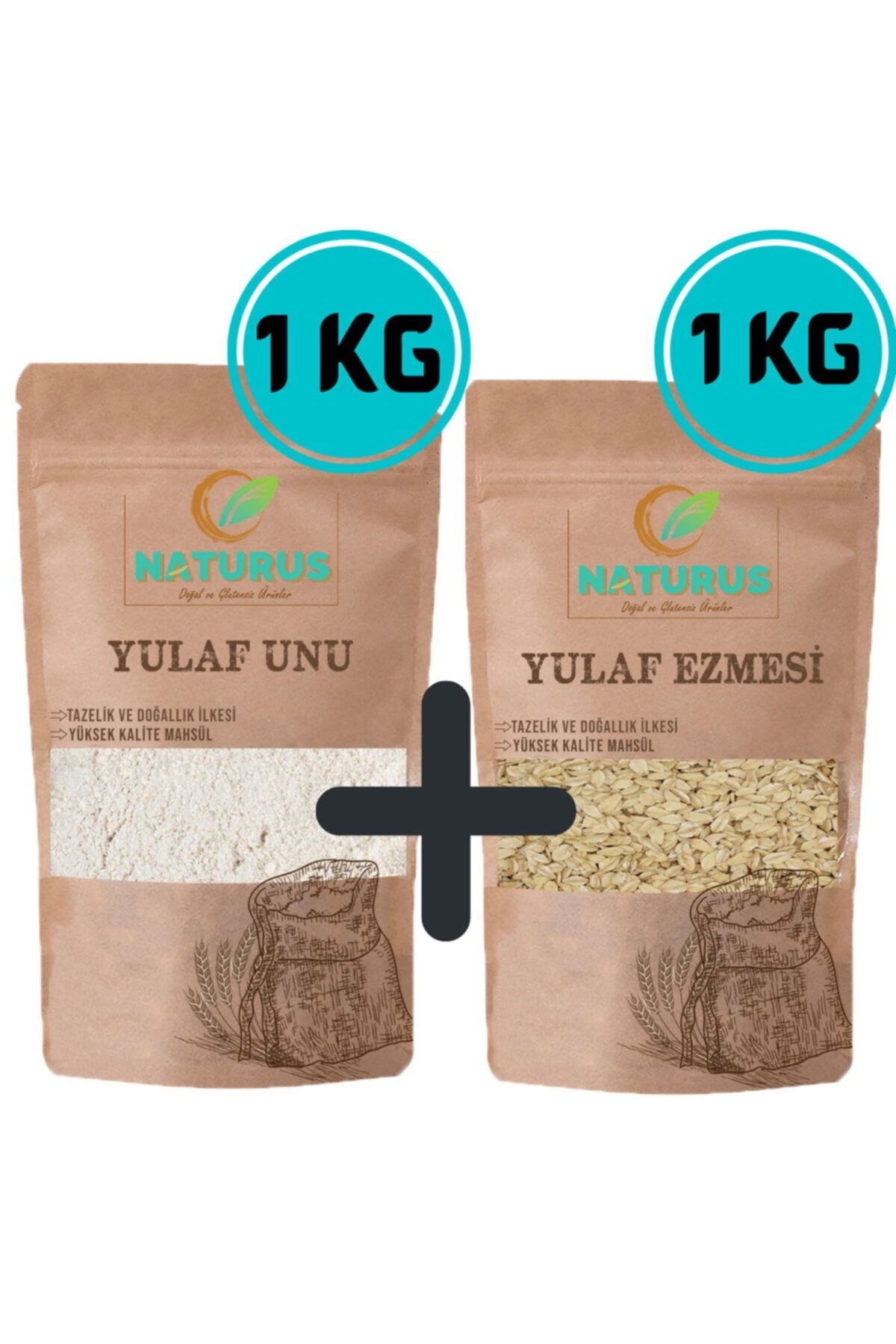 NATURUS Yulaf Ezmesi + Yulaf Unu İkili Fırsat 1 kg