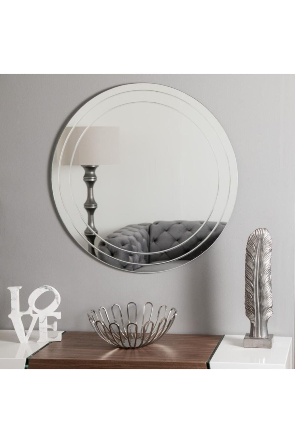 Toprak dekor Dekoratif Ayna Konsol Aynası Banyo Aynası 60 Cm