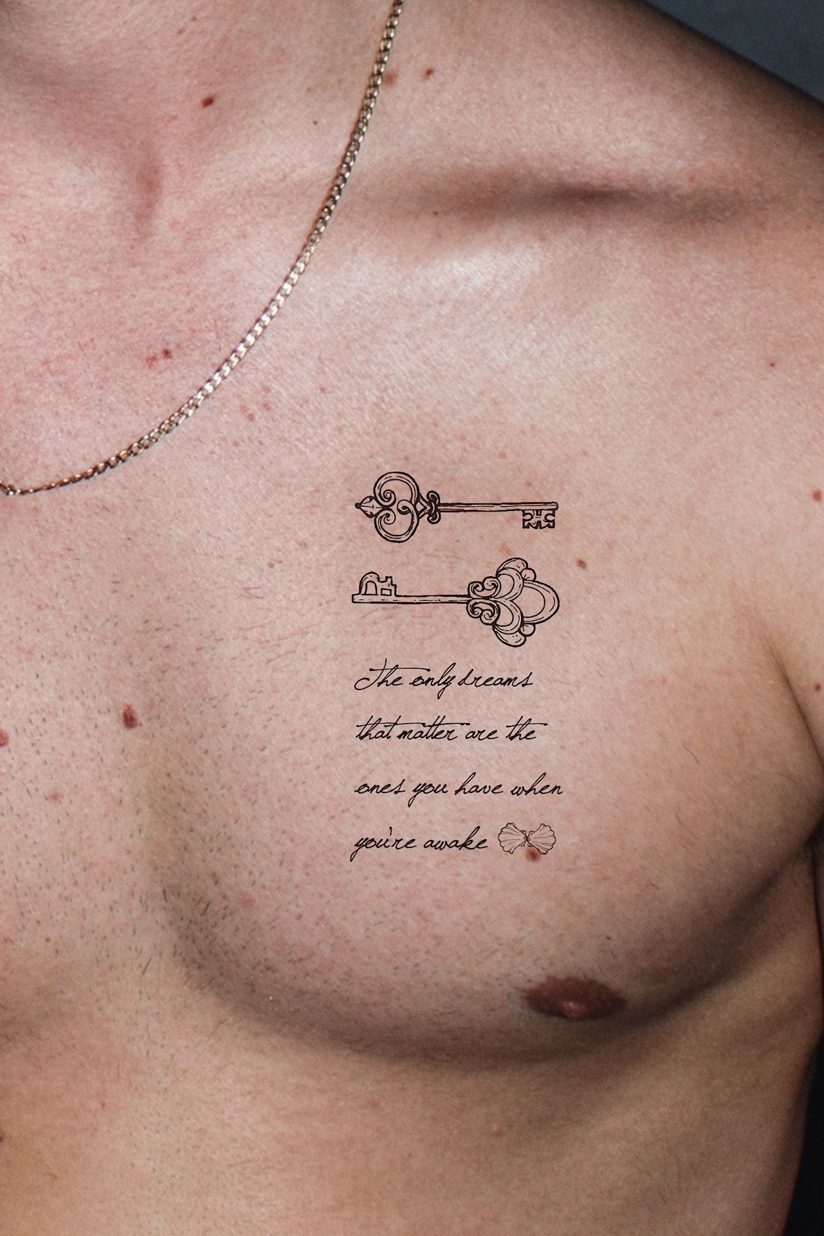 TAKIŞTIR Geçici Anahtar Ve Yazılı Mini Dövme Tattoo
