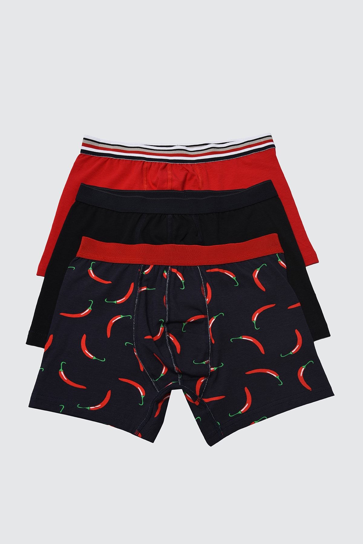 TRENDYOL MAN Çok Renkli Erkek 3'lü Paket Boxer