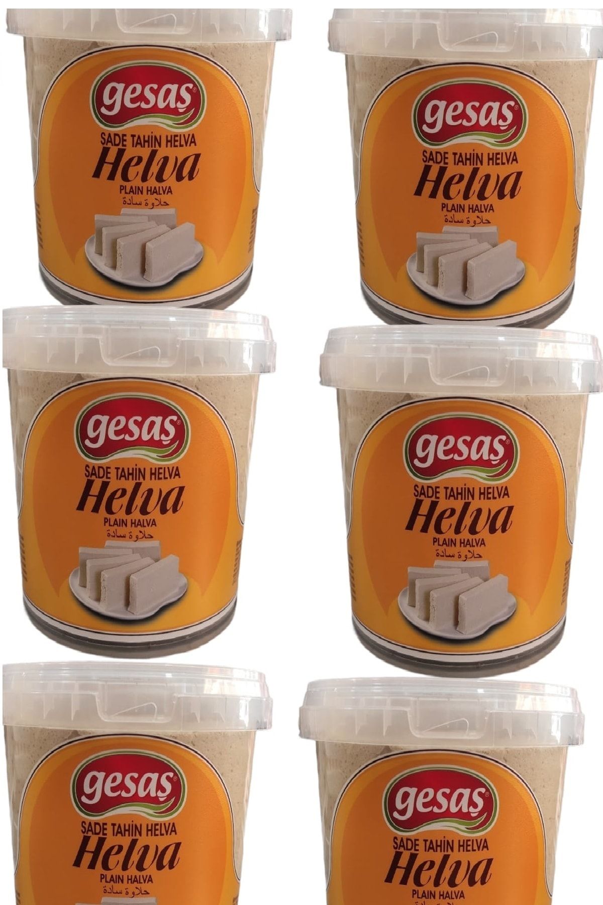 Gesaş Helva Sade 1400 Gr 6 Adet
