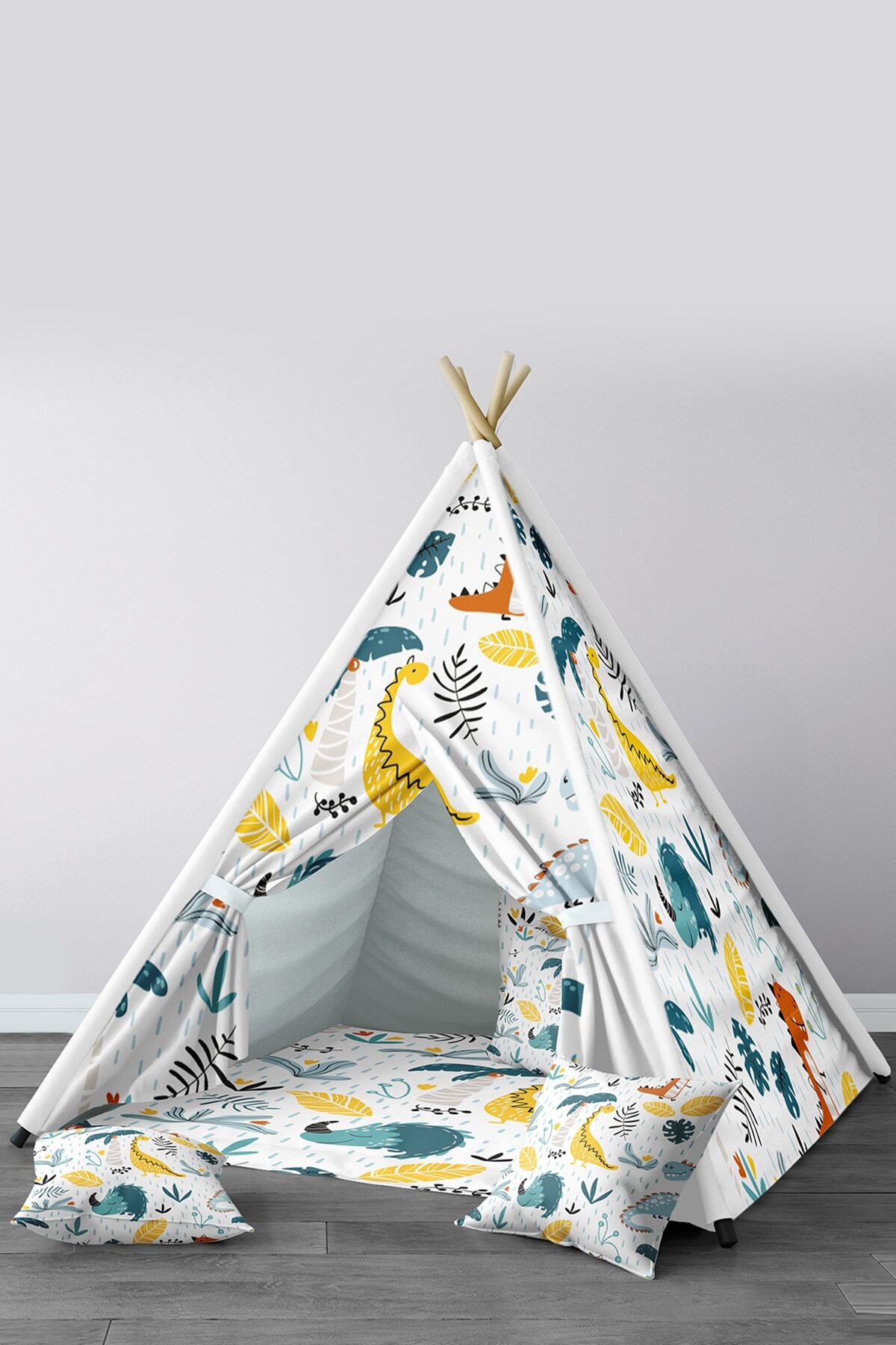 Tinybabyconcept Oyun Evi Çocuk Bebek Kızılderili Oyun Çadırı T 110x110 X170 cm