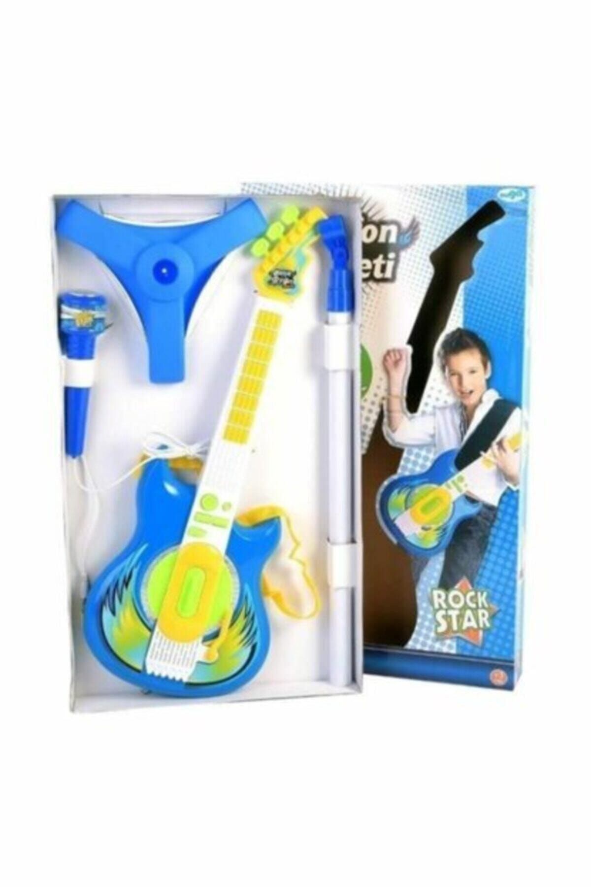 MEGA Mavi Mikrofonlu Gitar Seti
