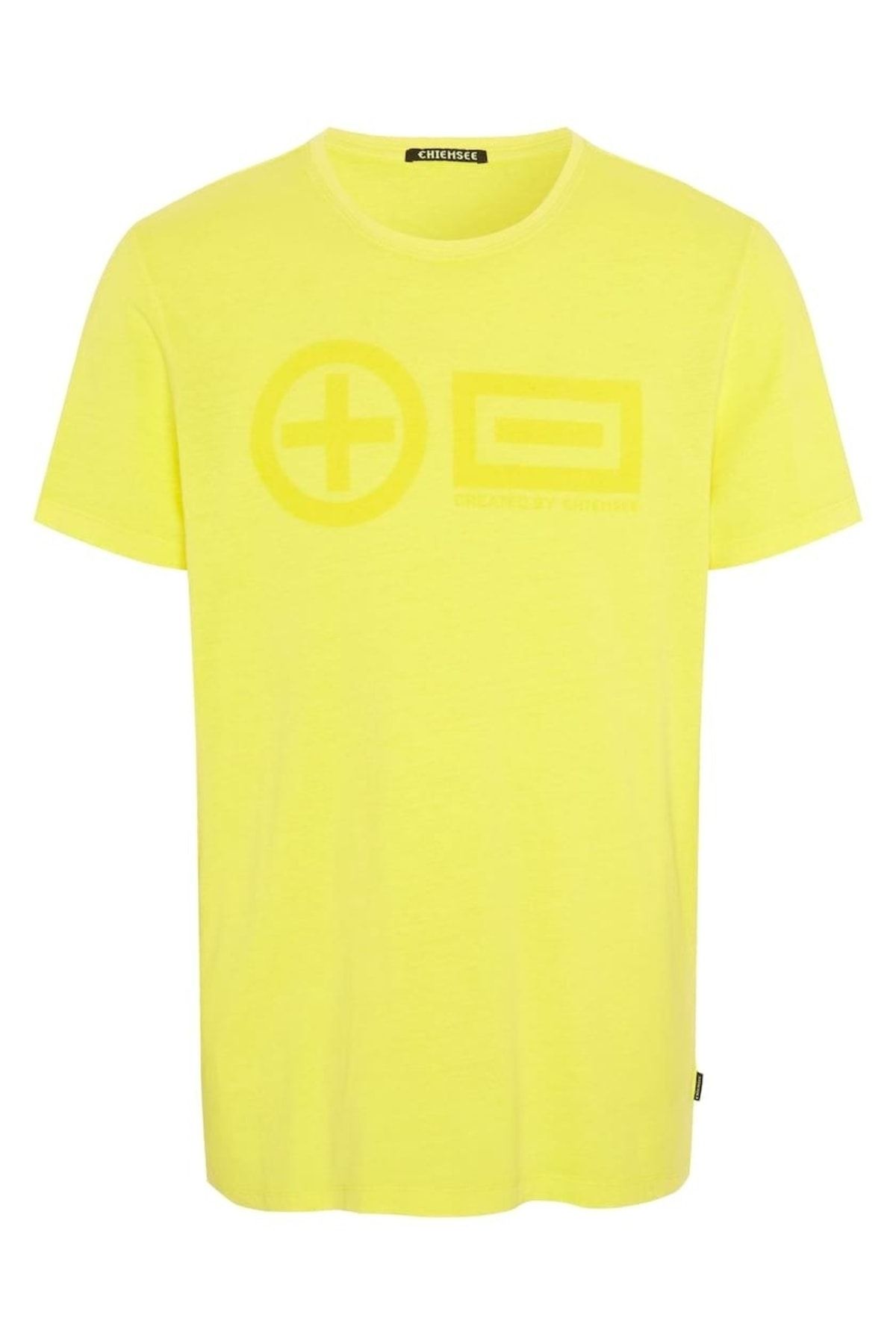 Chiemsee T-Shirt - Yellow - - Trendyol fit Regular