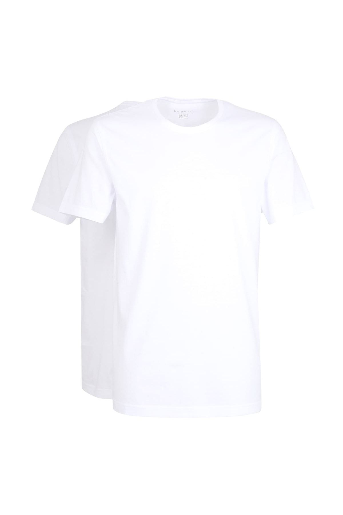 Unterhemd, - Herren BUGATTI T-Shirt, 2er Pack Rundhalsausschnitt, Slim fit - Trendyol