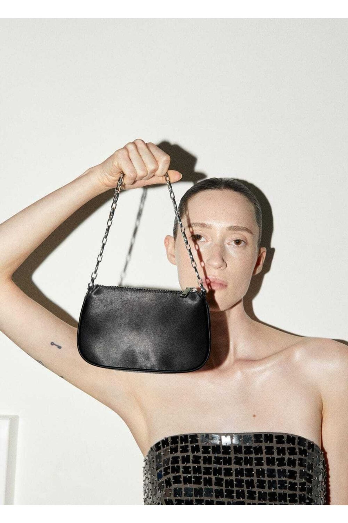 Mango discount satin bag