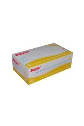 Pudrasız Lateks Muayene Eldiveni L Beden sarı - 100'lü Paket Image 0