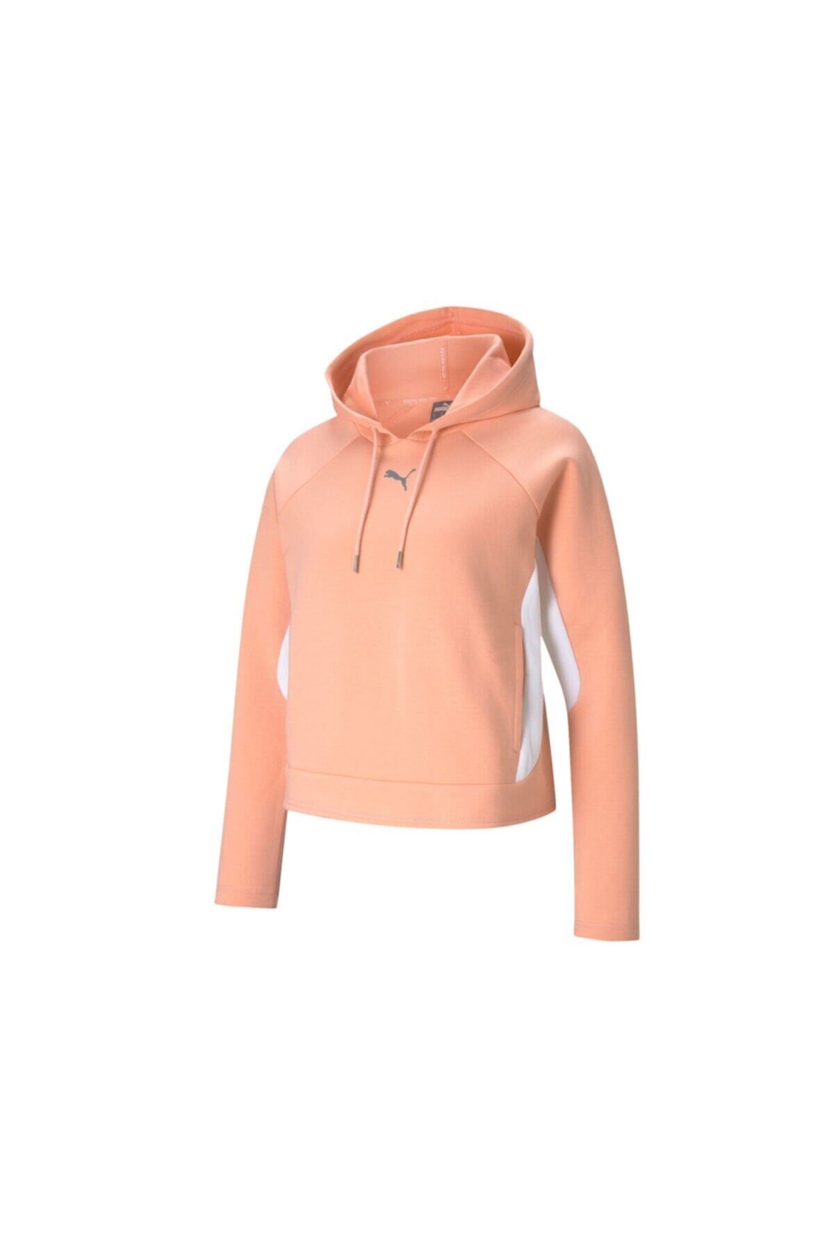 Puma Kadın Günlük Sweatshirts 58594426 Krem Evostripe Hoodie